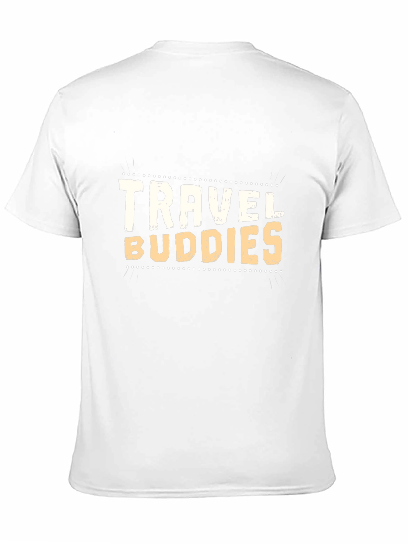 Travel Buddies Black Crew Neck T-Shirt