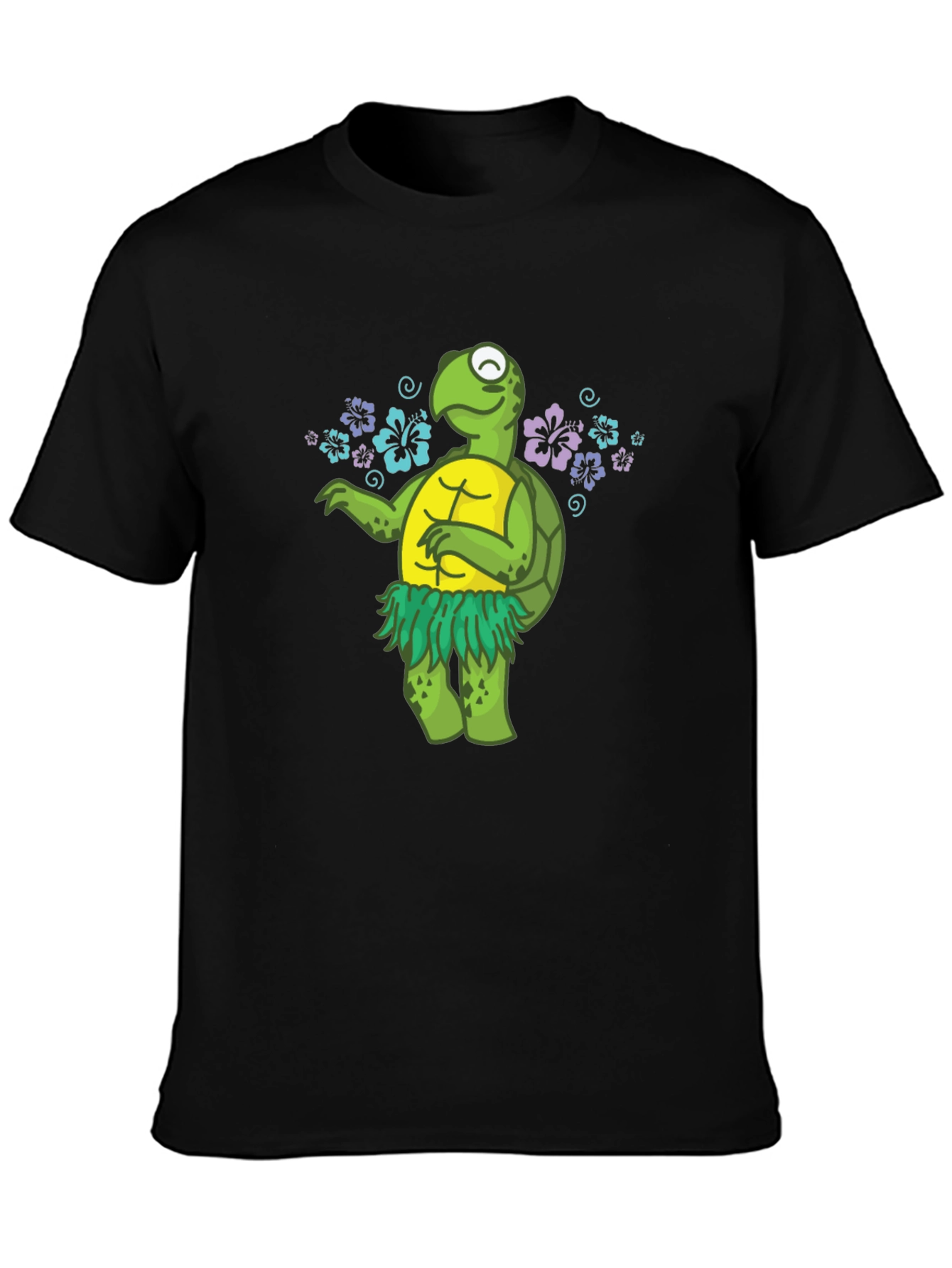Funny Turtle Hula Dancer Graphic T-Shirt