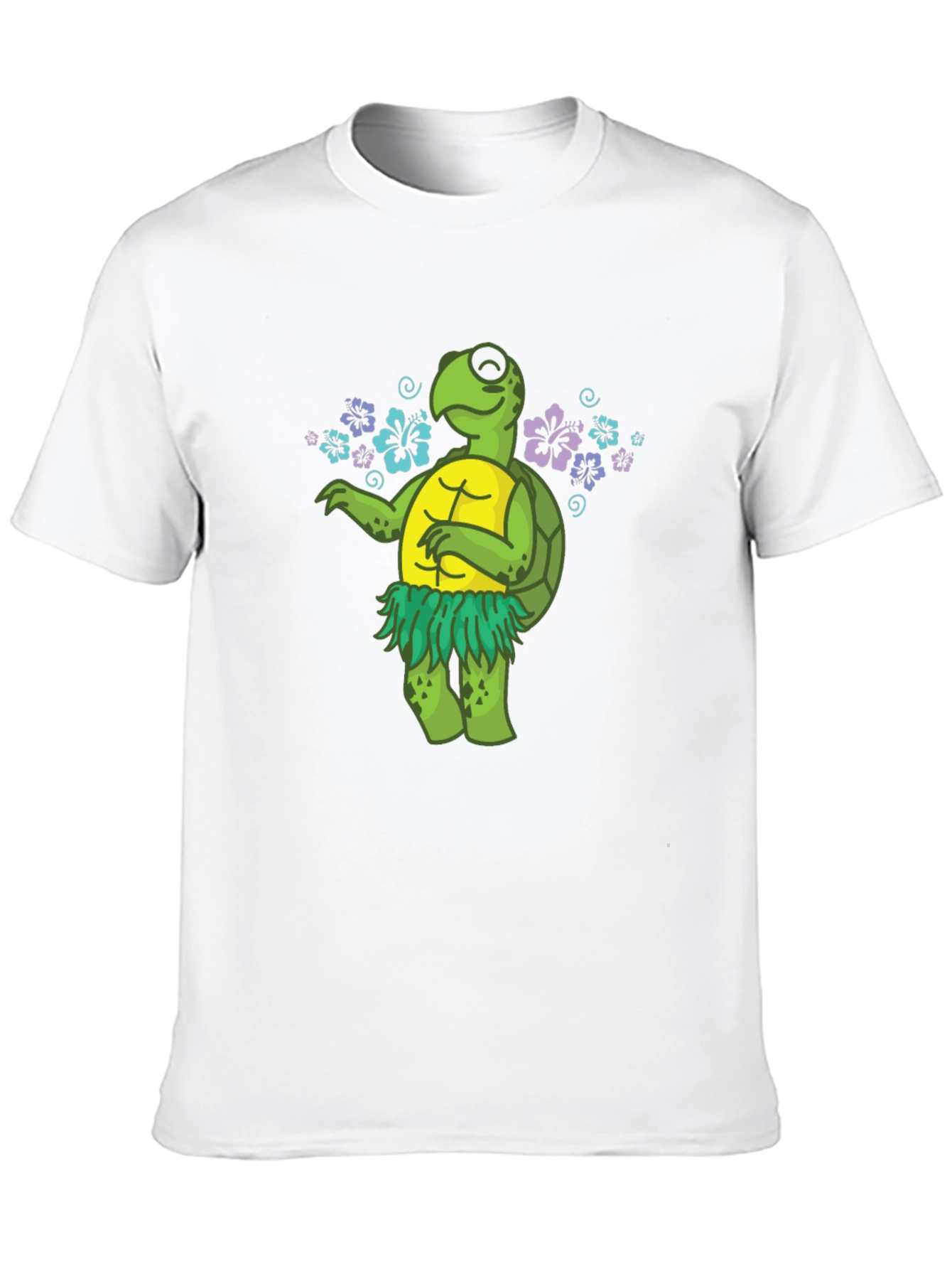 Funny Turtle Hula Dancer Graphic T-Shirt