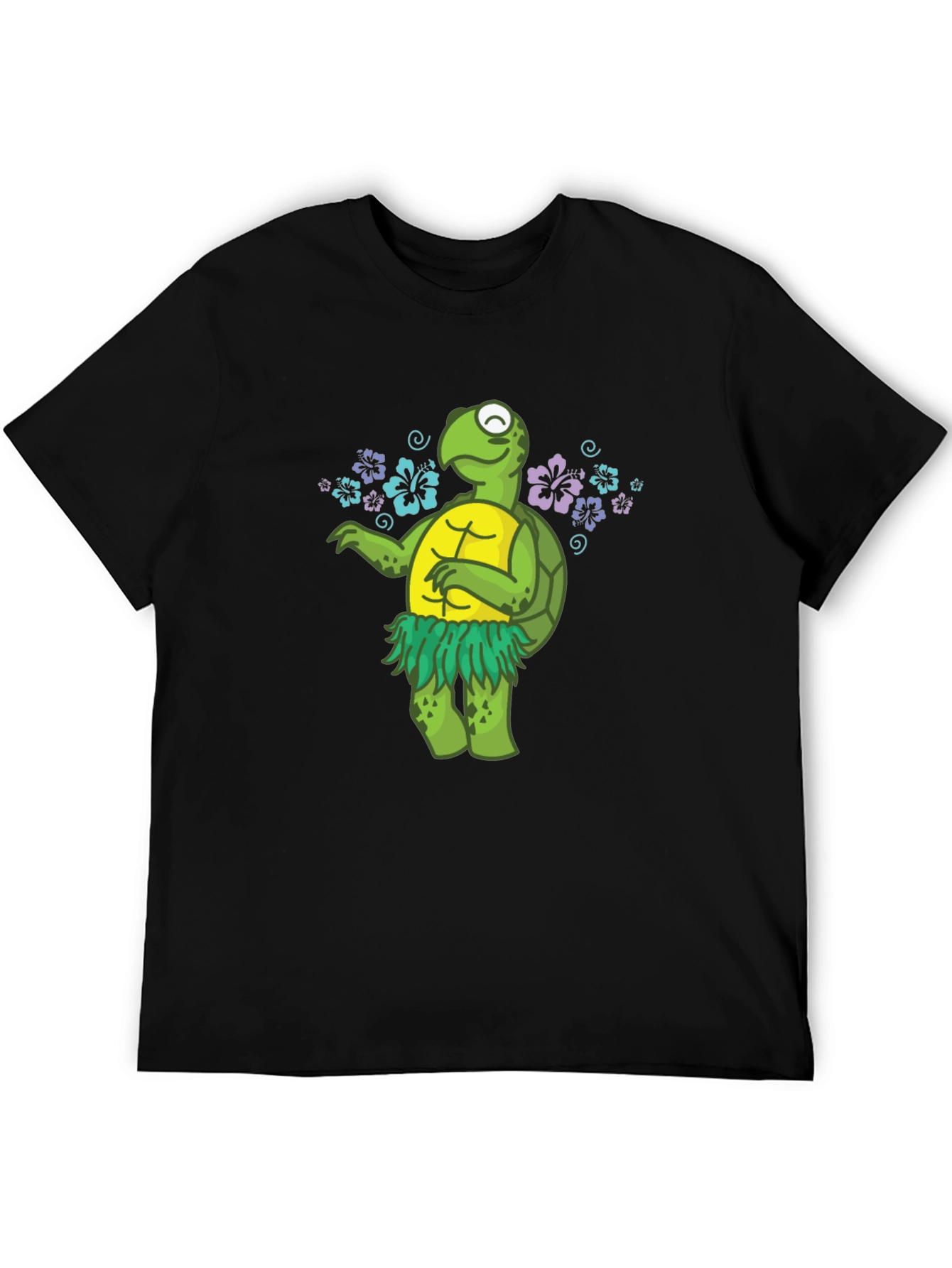 Funny Turtle Hula Dancer Graphic T-Shirt