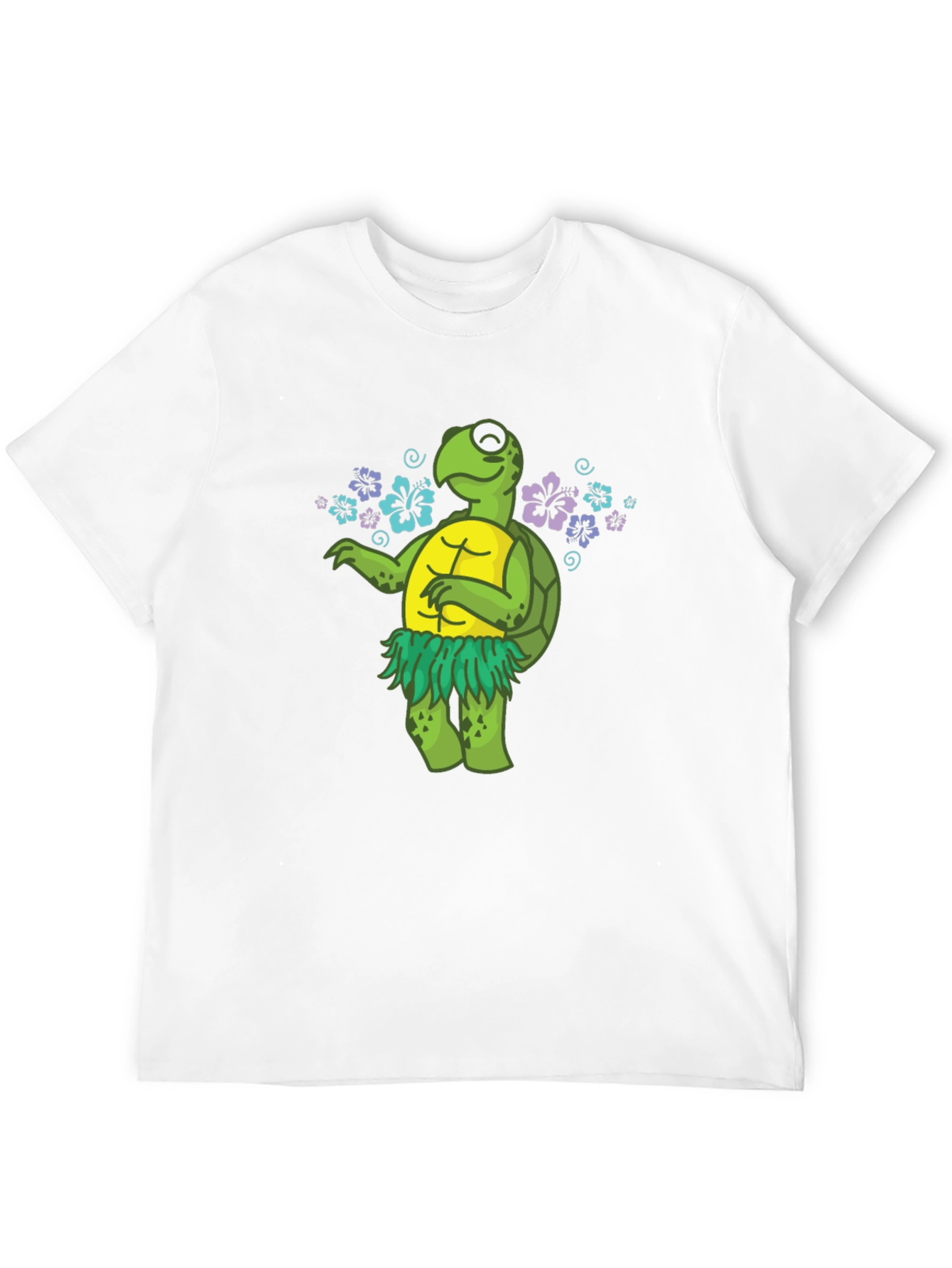Funny Turtle Hula Dancer Graphic T-Shirt