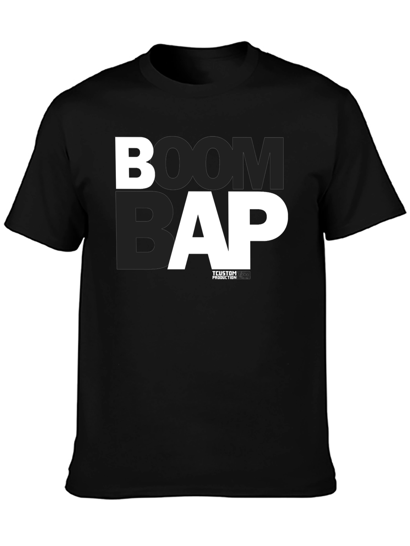 Boom Bap Graphic Tee - Black Cotton T-Shirt