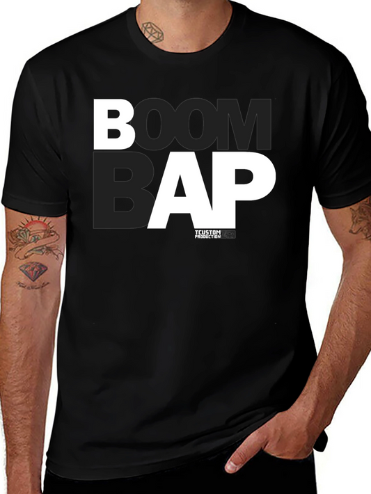Boom Bap Graphic Tee - Black Cotton T-Shirt