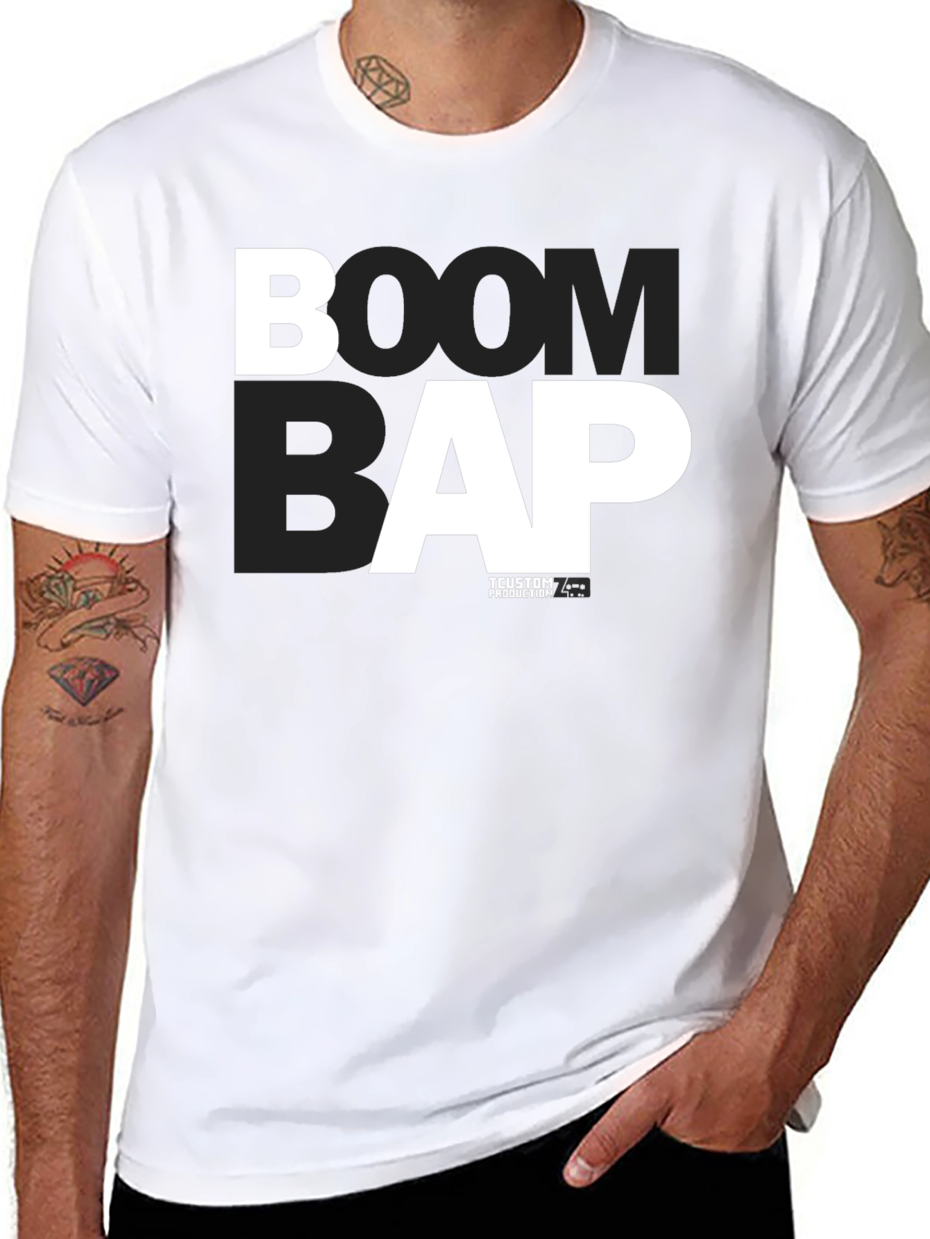 Boom Bap Graphic Tee - Black Cotton T-Shirt
