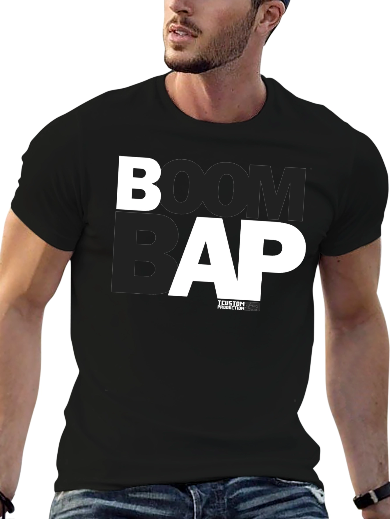 Boom Bap Graphic Tee - Black Cotton T-Shirt