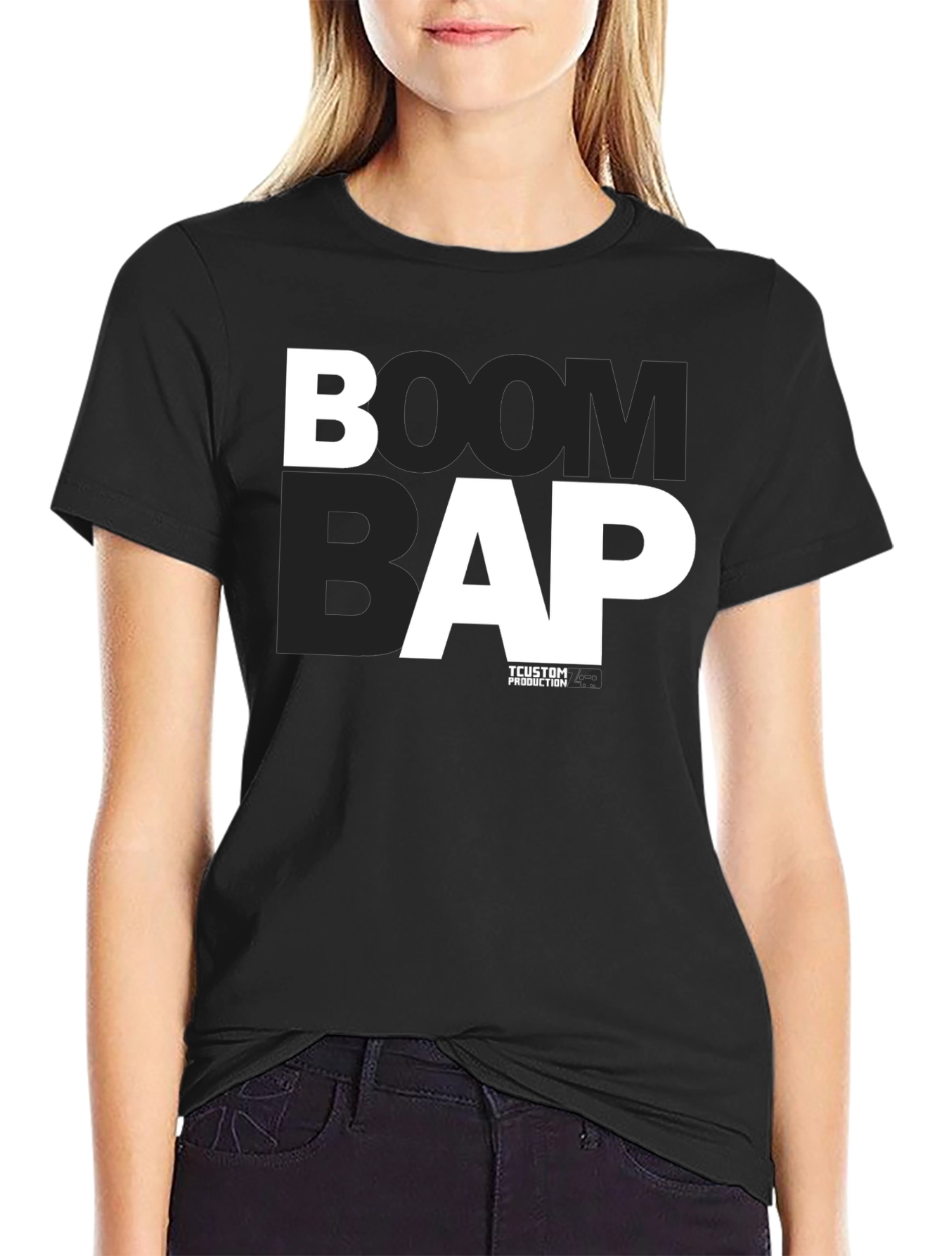 Boom Bap Graphic Tee - Black Cotton T-Shirt