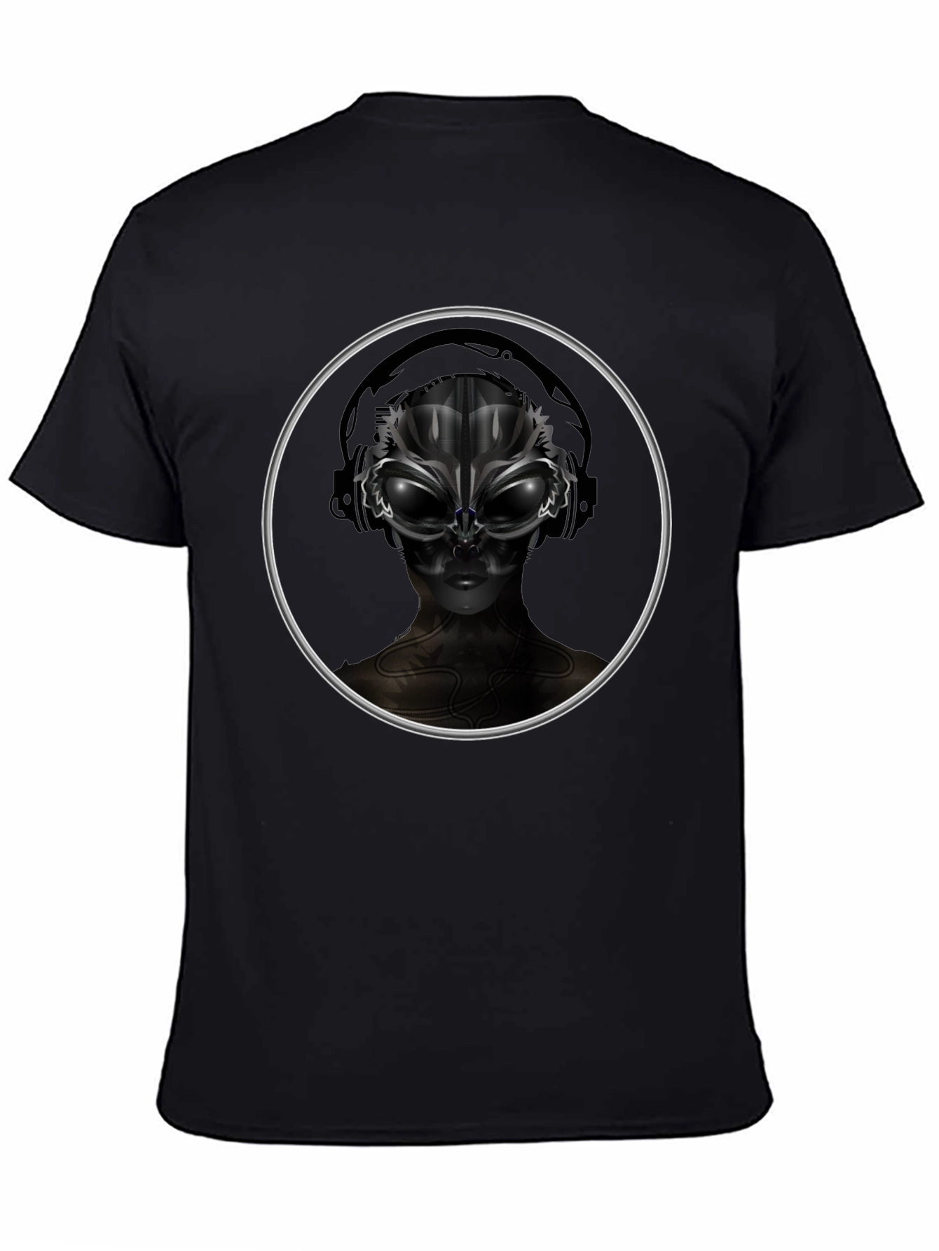 Alien DJ Graphic Tee - Black Unisex T-Shirt
