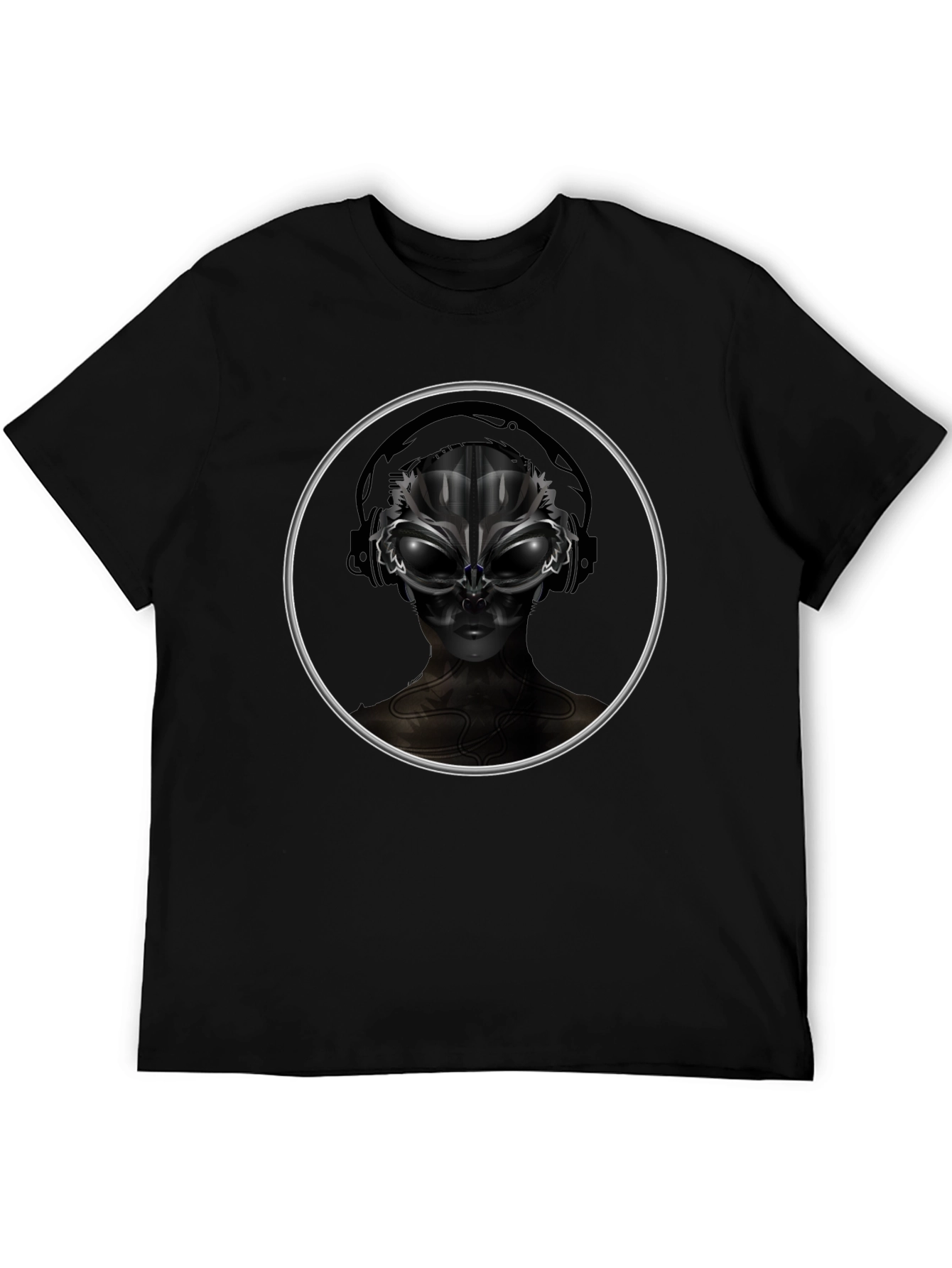 Alien DJ Graphic Tee - Black Unisex T-Shirt