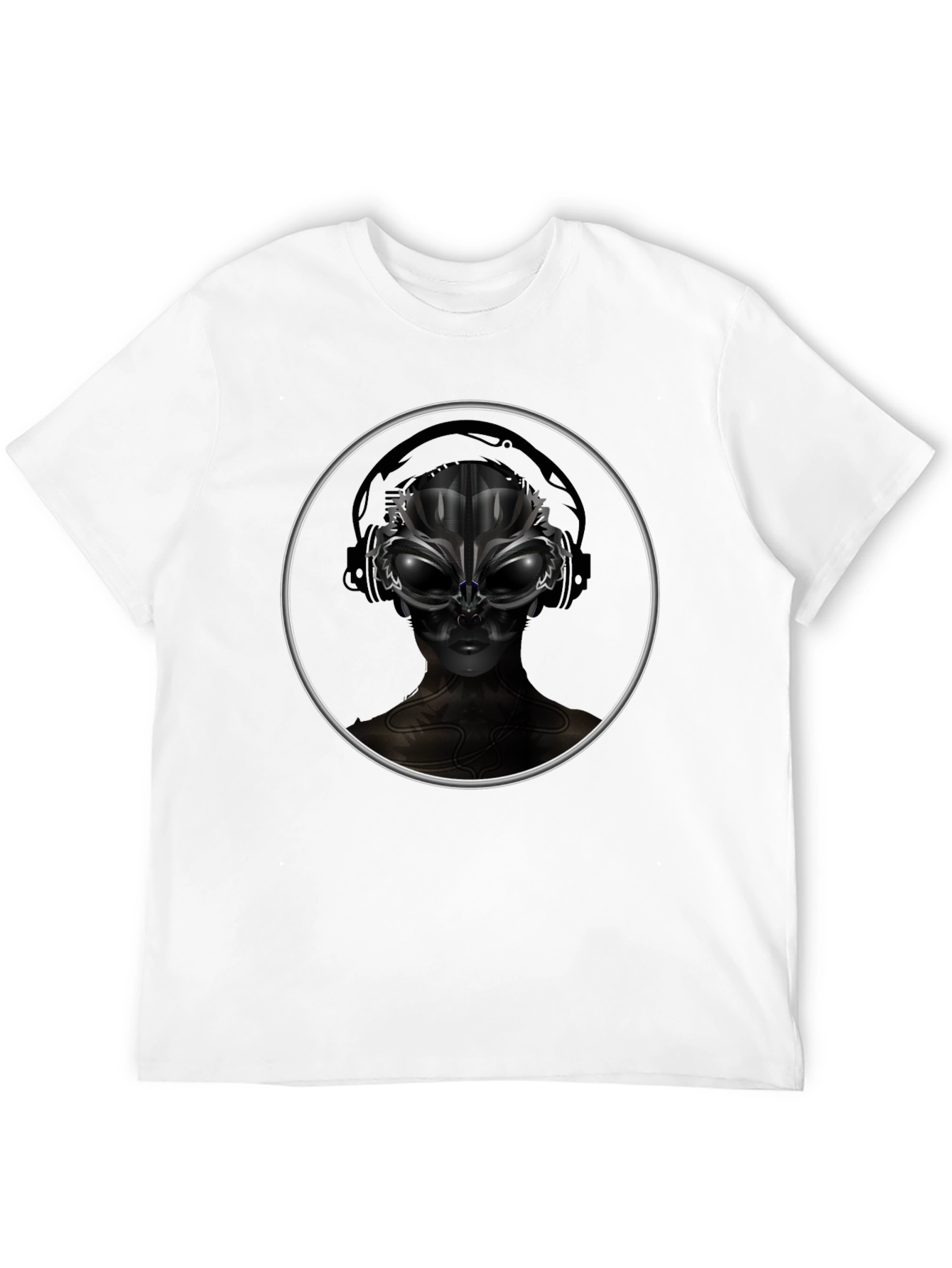 Alien DJ Graphic Tee - Black Unisex T-Shirt