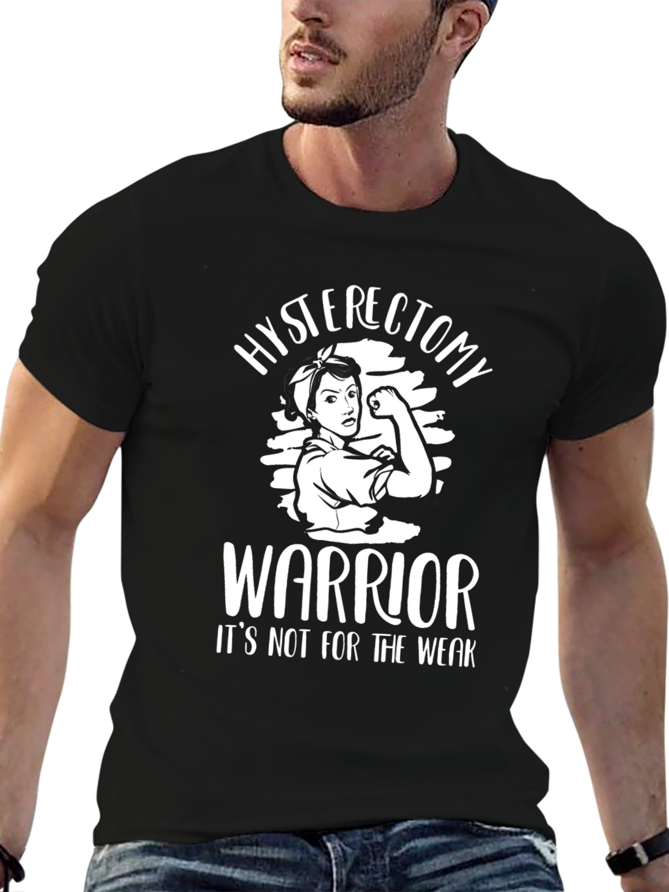 Hysterectomy Warrior Black T-Shirt
