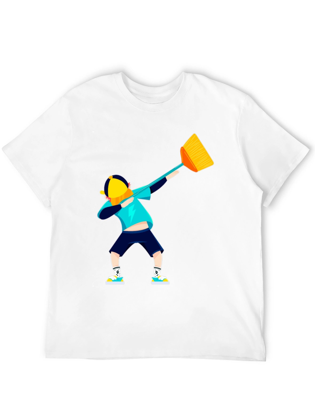 Dabbing Broom Boy Graphic T-Shirt