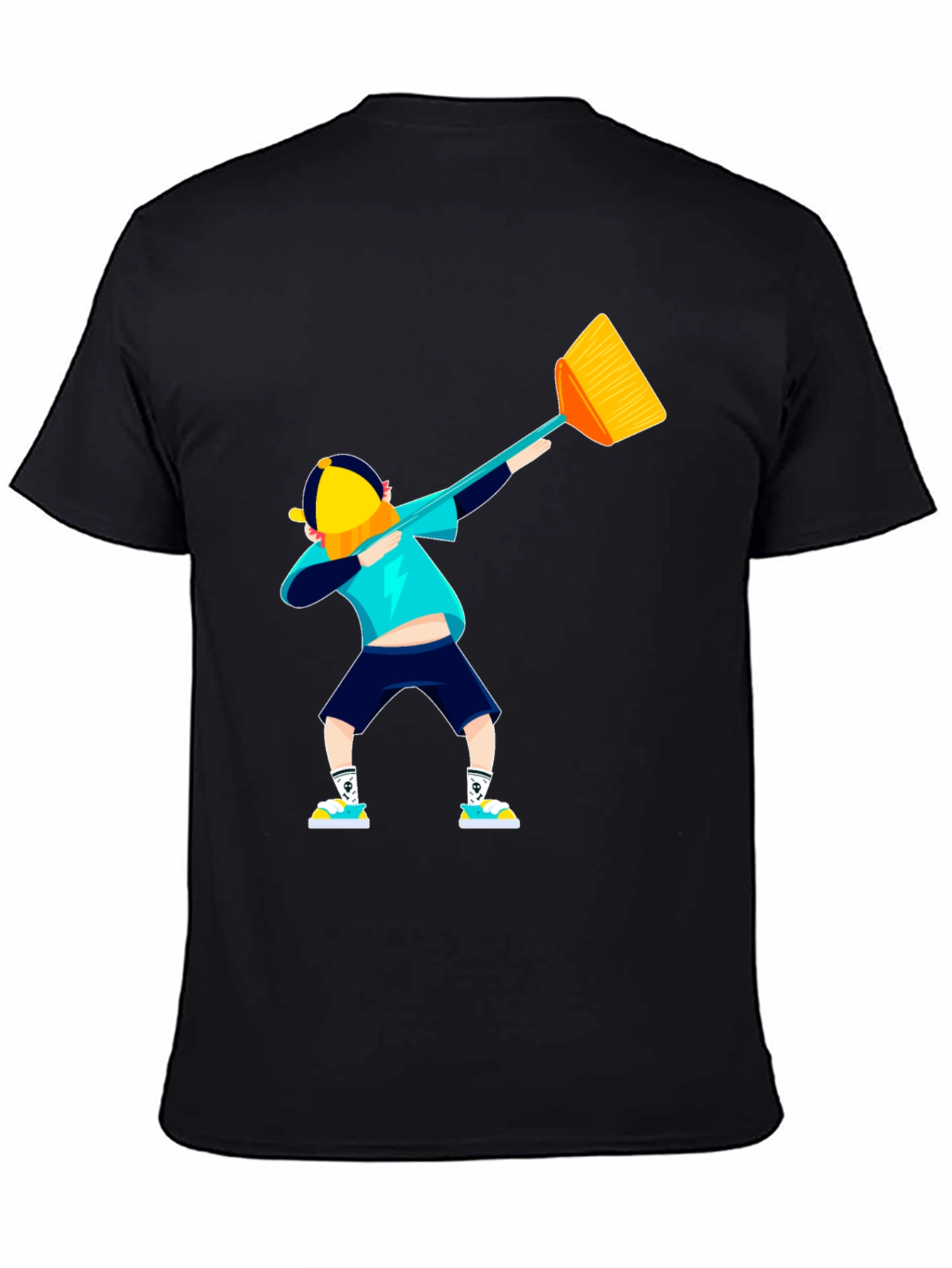 Dabbing Broom Boy Graphic T-Shirt