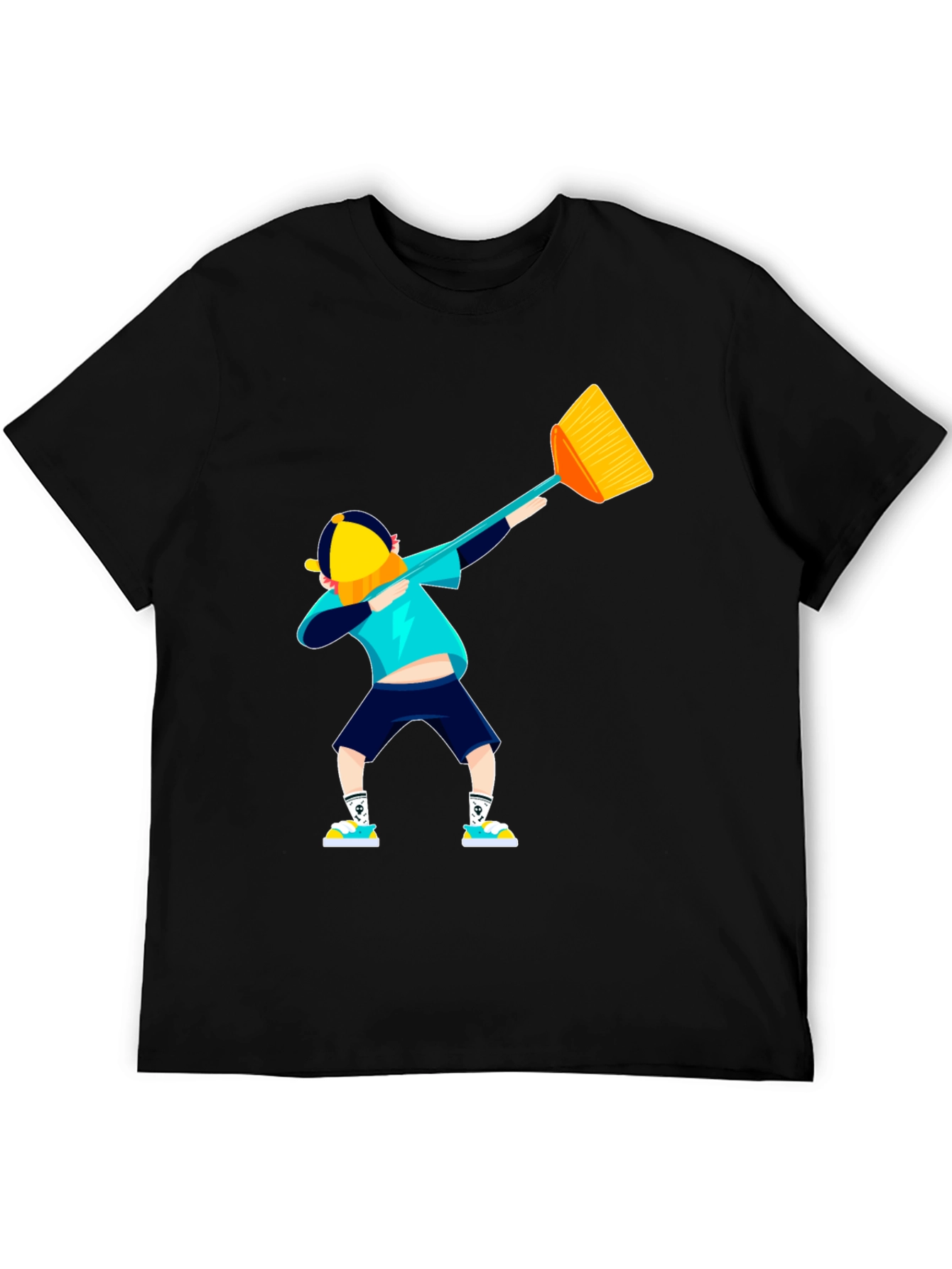 Dabbing Broom Boy Graphic T-Shirt