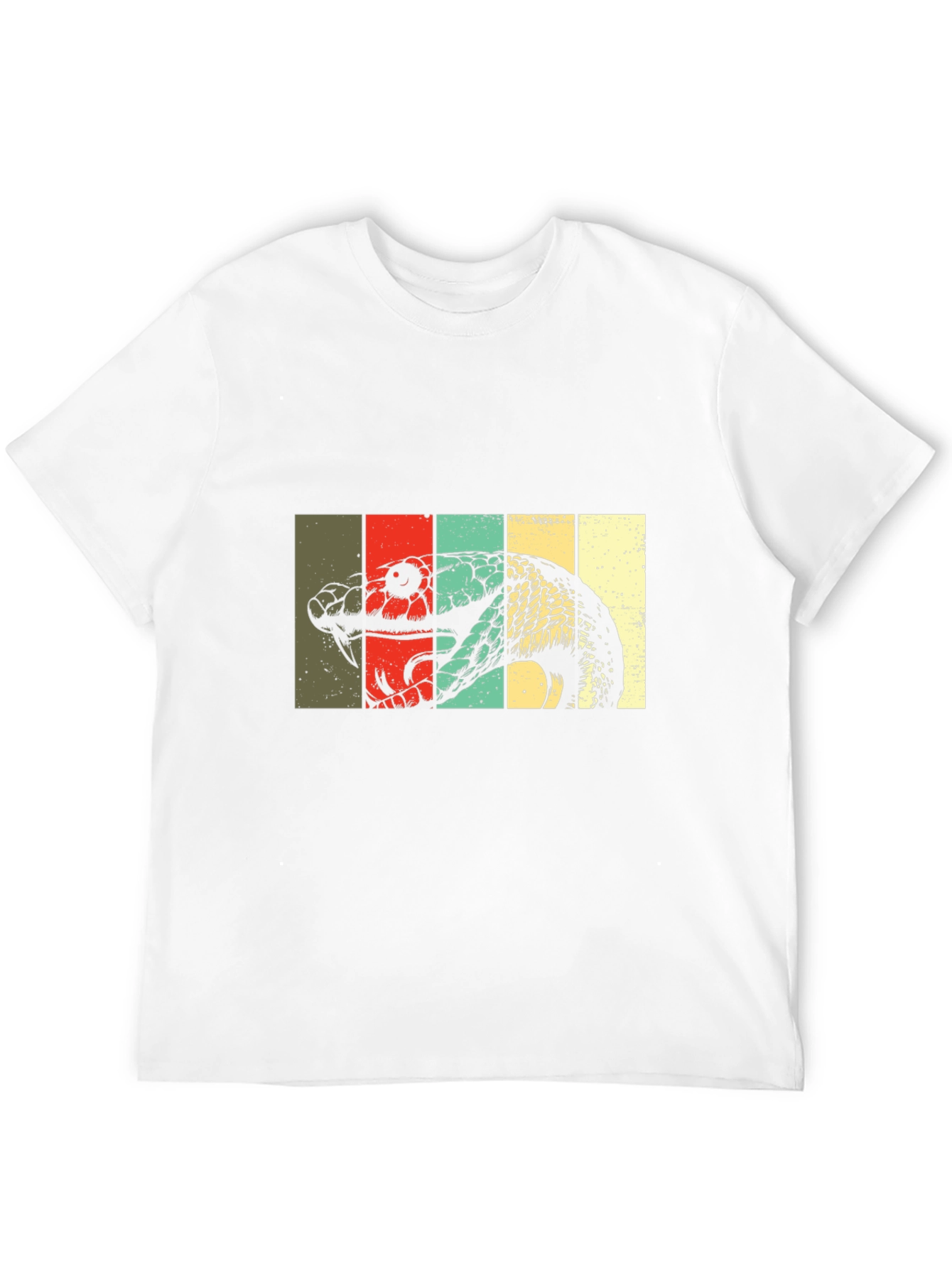 Retro Snake Graphic Tee - Stylish Mens Casual Wear
