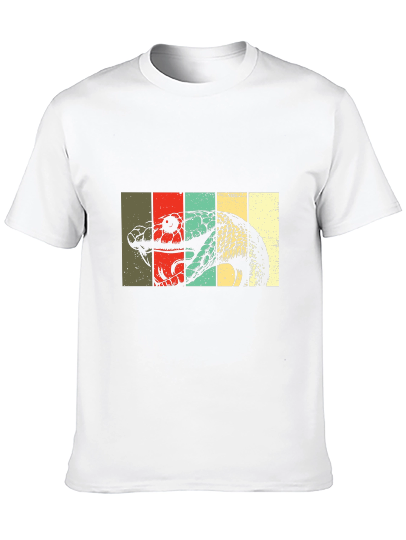 Retro Snake Graphic Tee - Stylish Mens Casual Wear