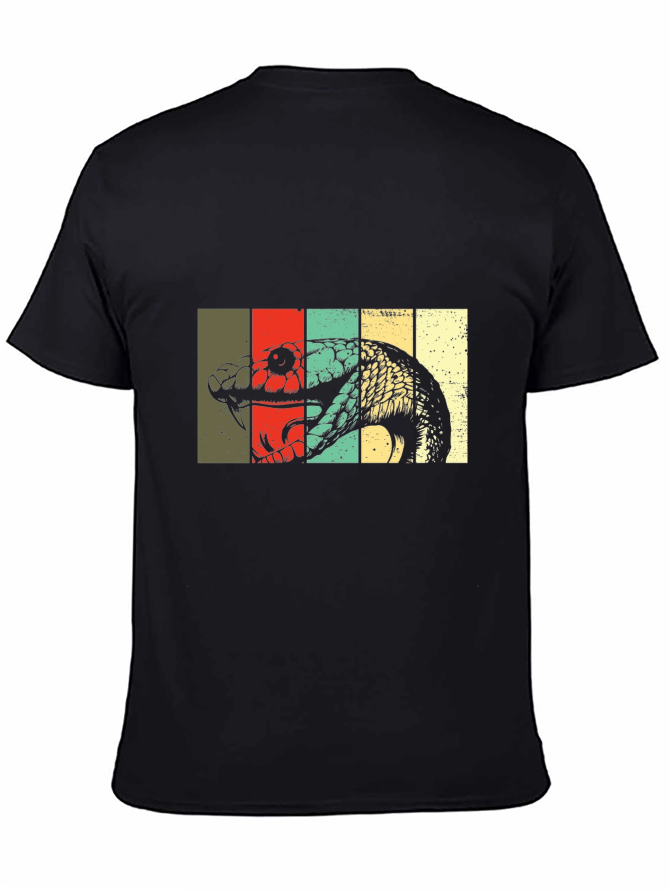 Retro Snake Graphic Tee - Stylish Mens Casual Wear