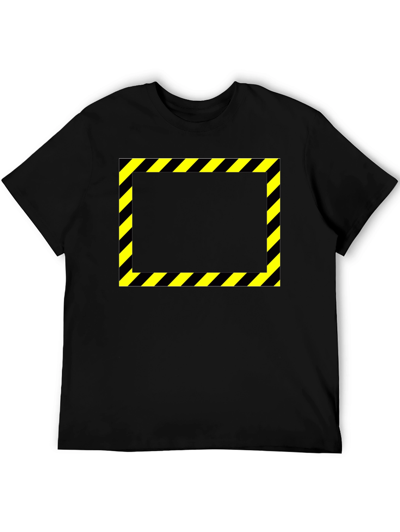 Caution Tape Graphic Black T-Shirt