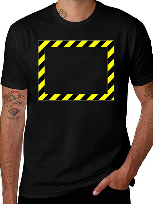Caution Tape Graphic Black T-Shirt