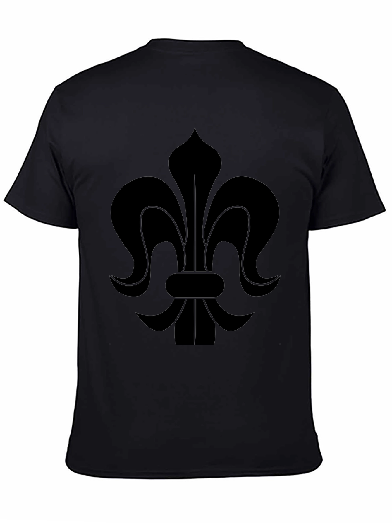 Fleur-de-Lis Black Graphic Tee | Classic Design
