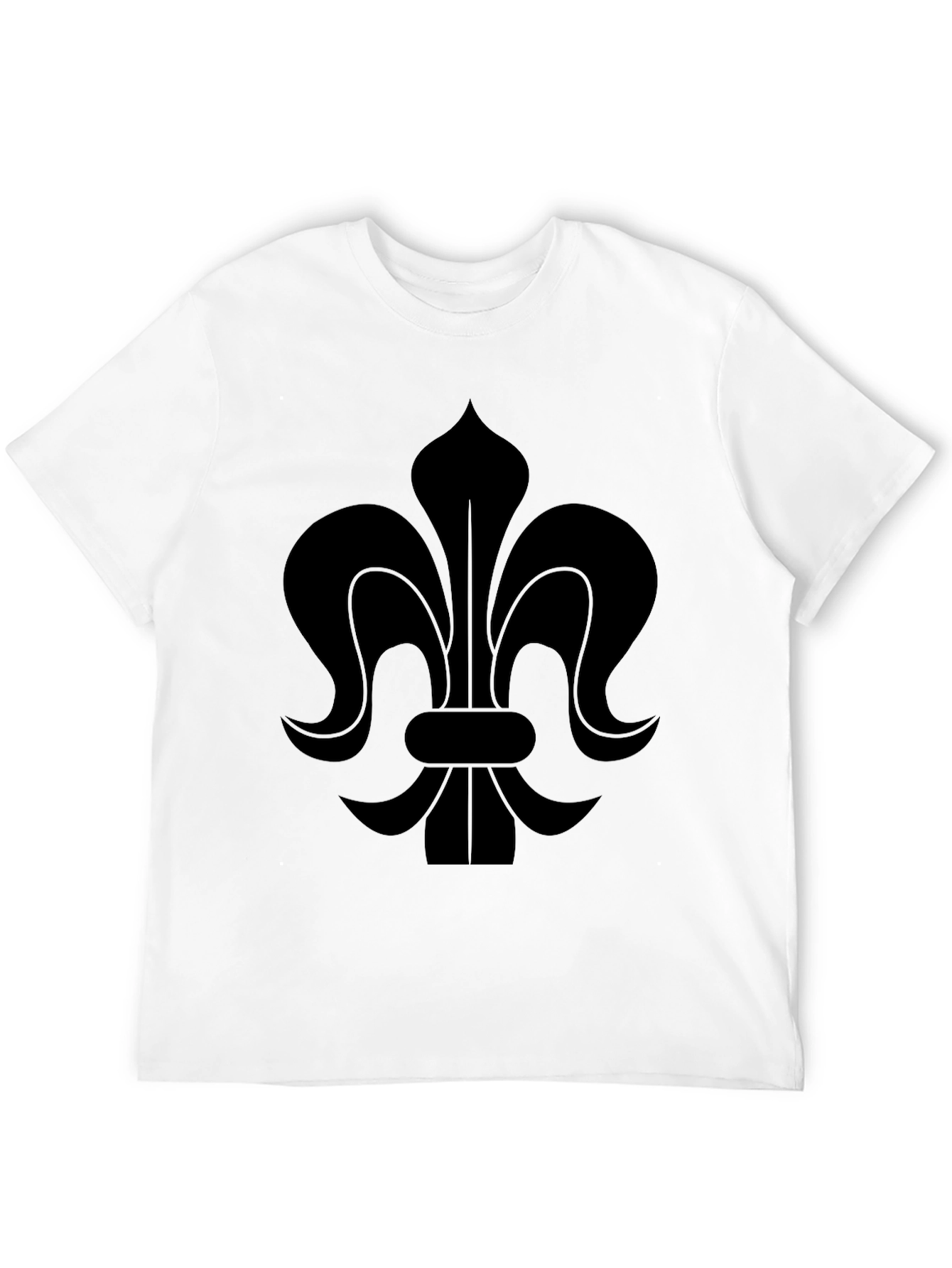 Fleur-de-Lis Black Graphic Tee | Classic Design