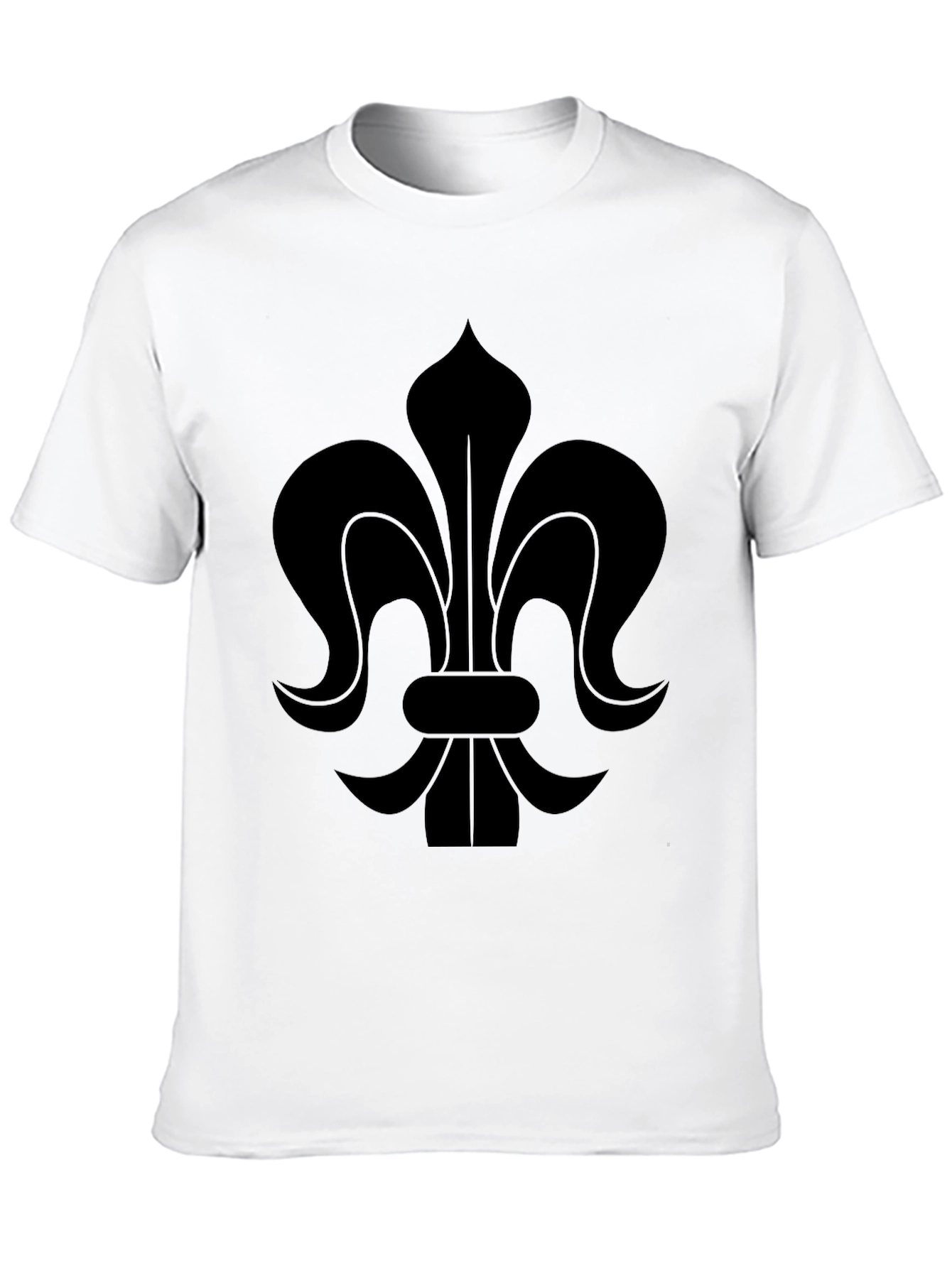 Fleur-de-Lis Black Graphic Tee | Classic Design