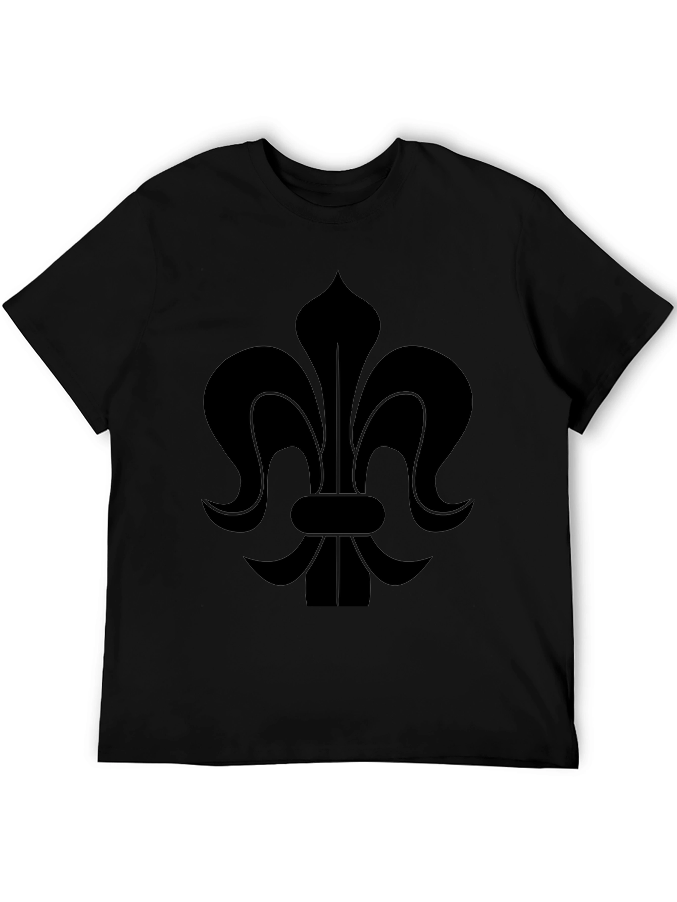 Fleur-de-Lis Black Graphic Tee | Classic Design