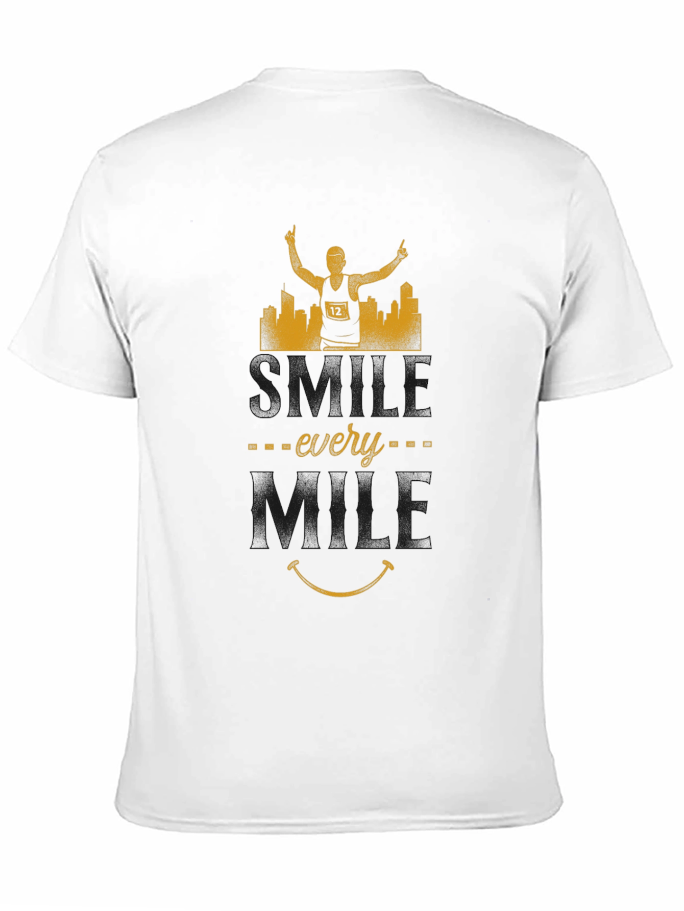 Smile Every Mile Black Graphic Tee