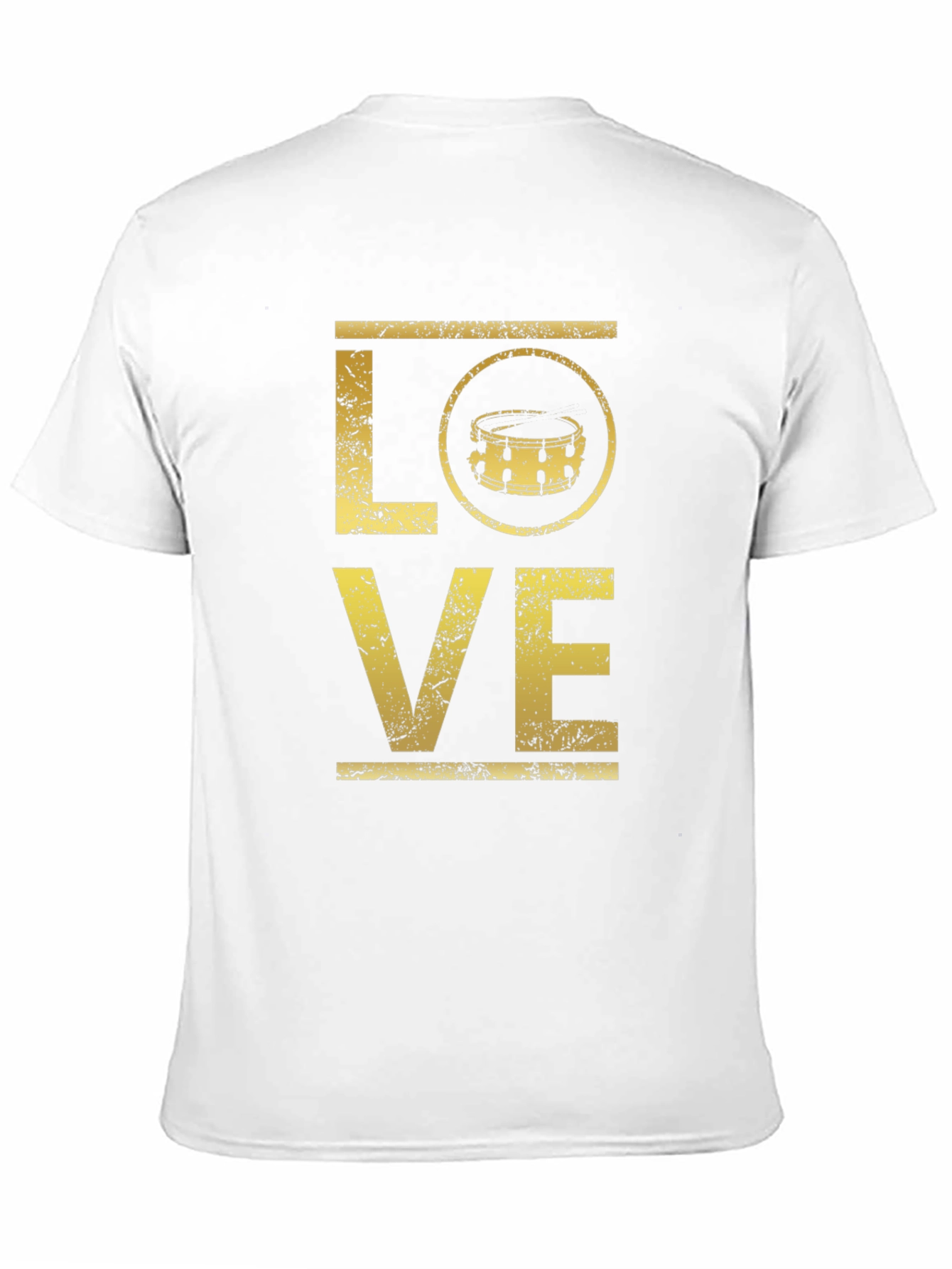 Love Drums Graphic Tee - Black Cotton T-Shirt