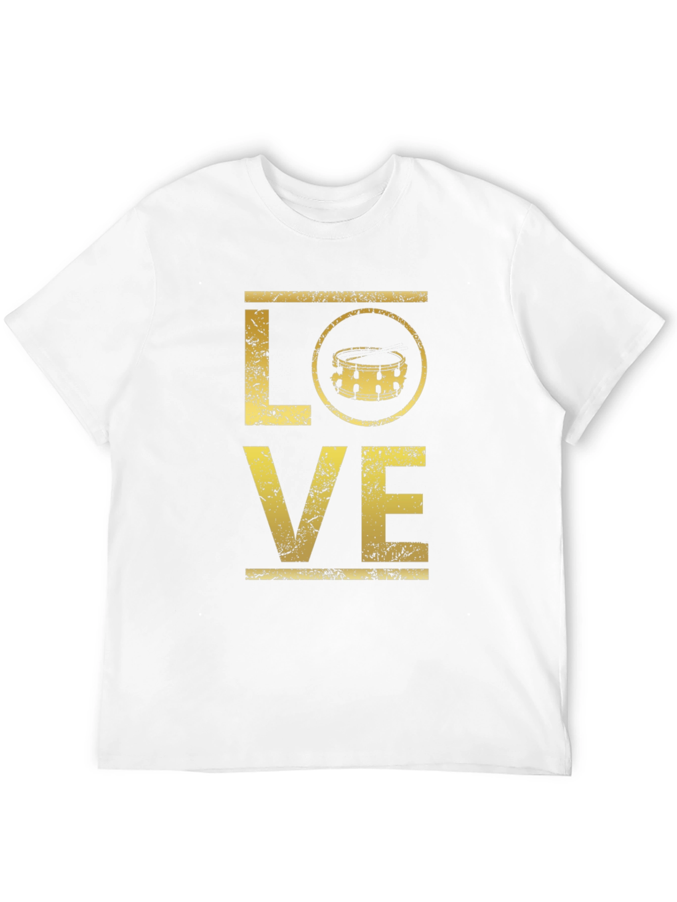 Love Drums Graphic Tee - Black Cotton T-Shirt