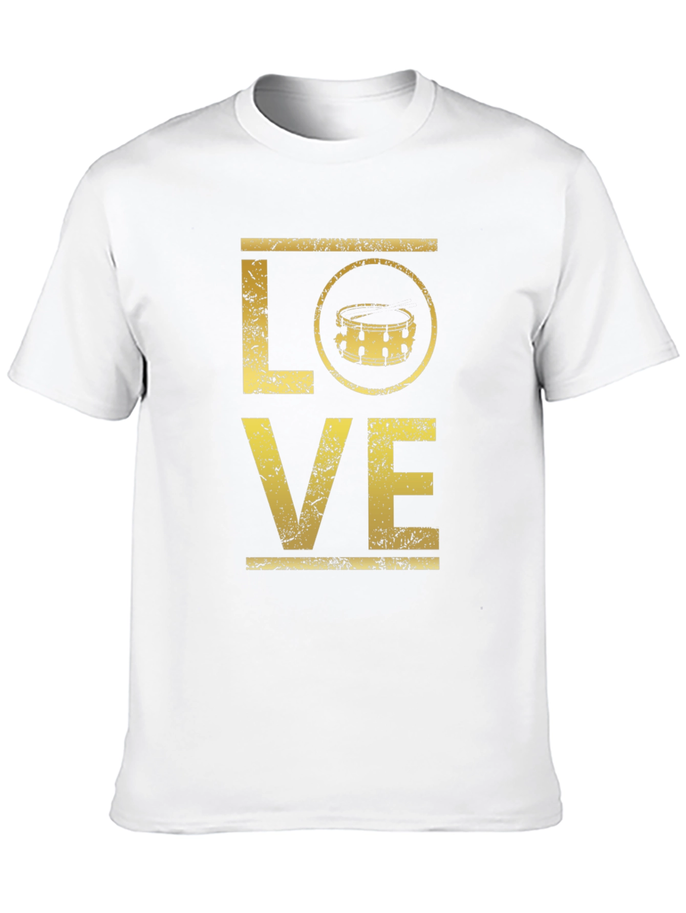 Love Drums Graphic Tee - Black Cotton T-Shirt