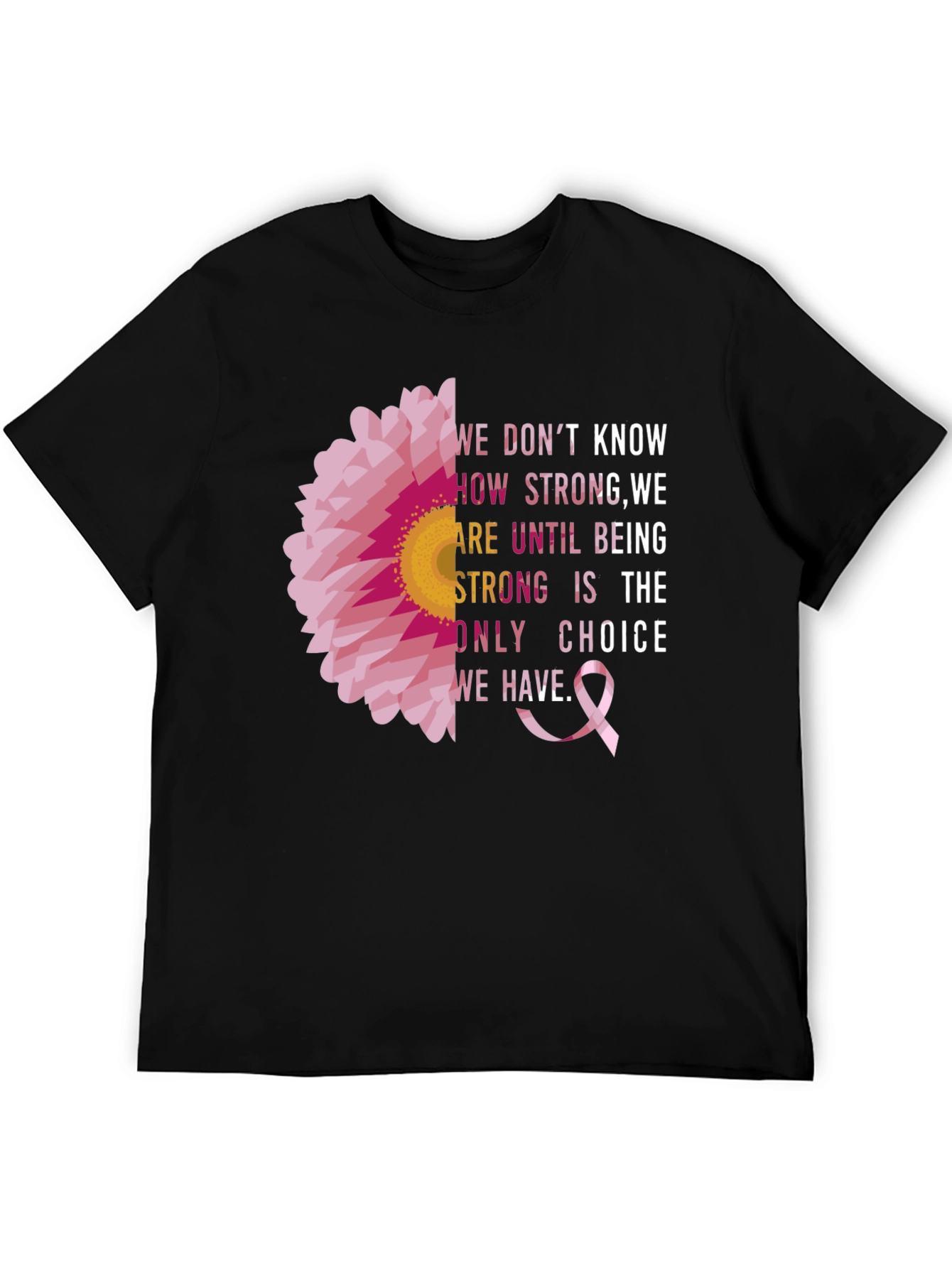 Breast Cancer Awareness T-Shirt Pink Ribbon