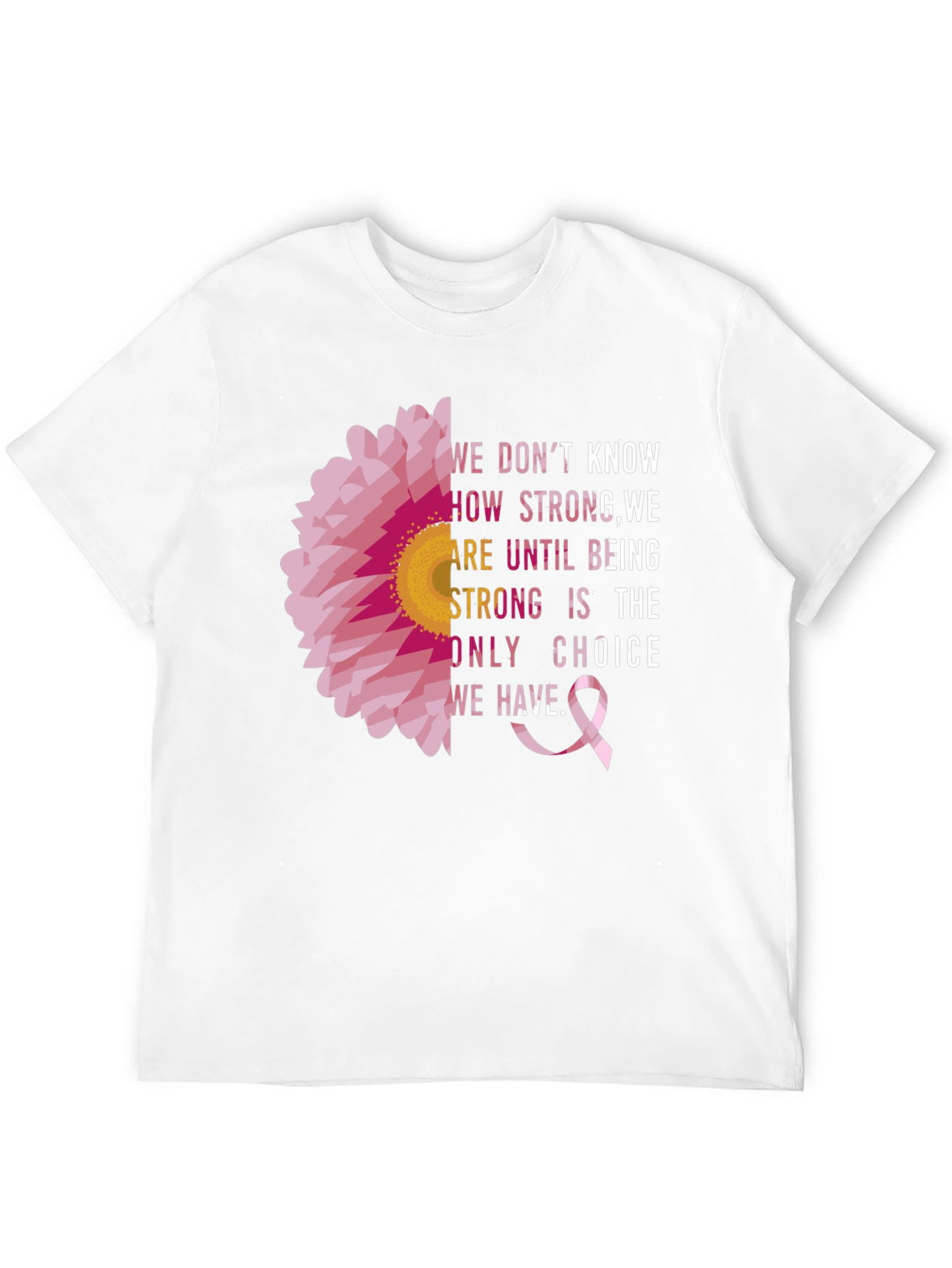 Breast Cancer Awareness T-Shirt Pink Ribbon