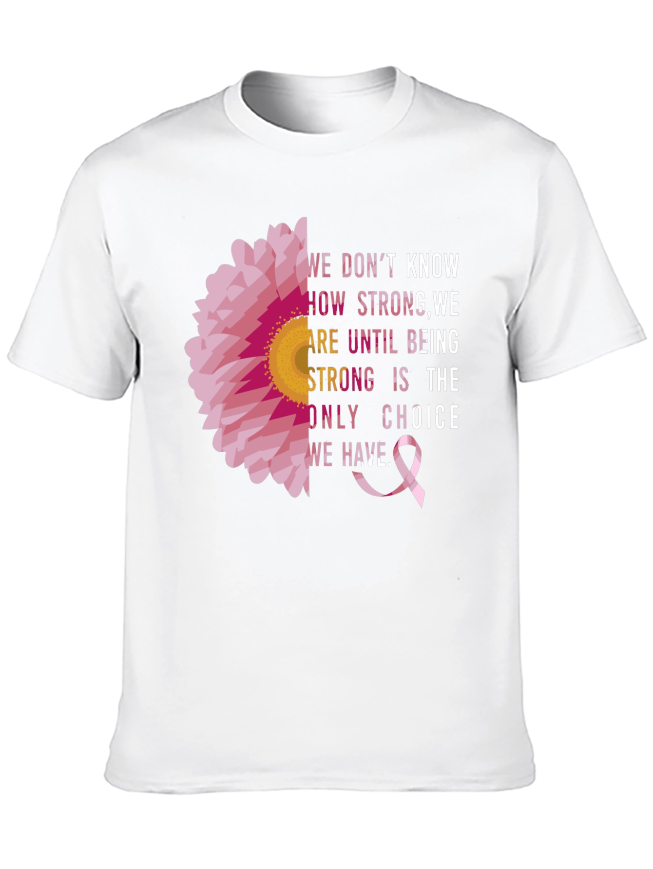 Breast Cancer Awareness T-Shirt Pink Ribbon