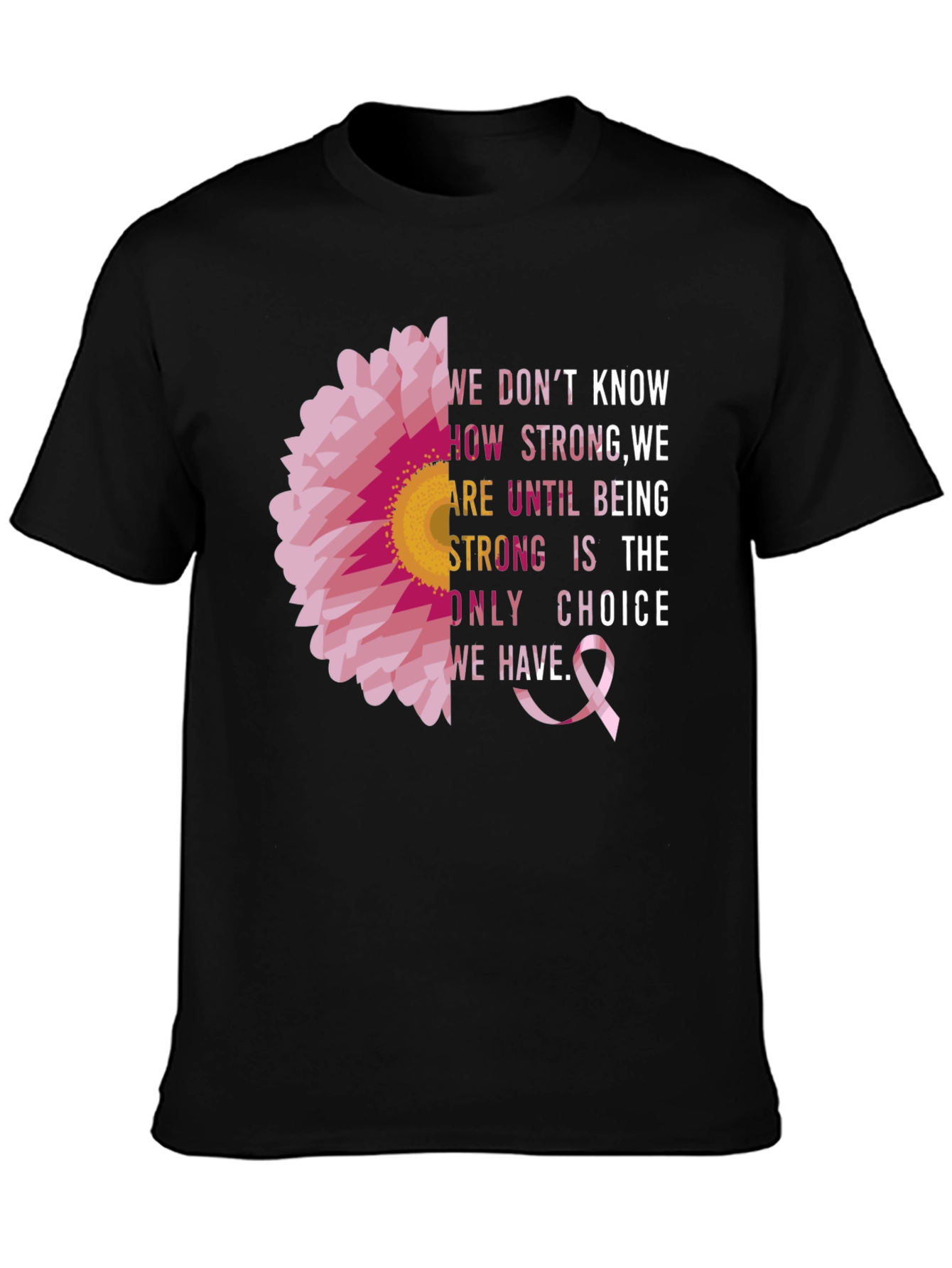 Breast Cancer Awareness T-Shirt Pink Ribbon