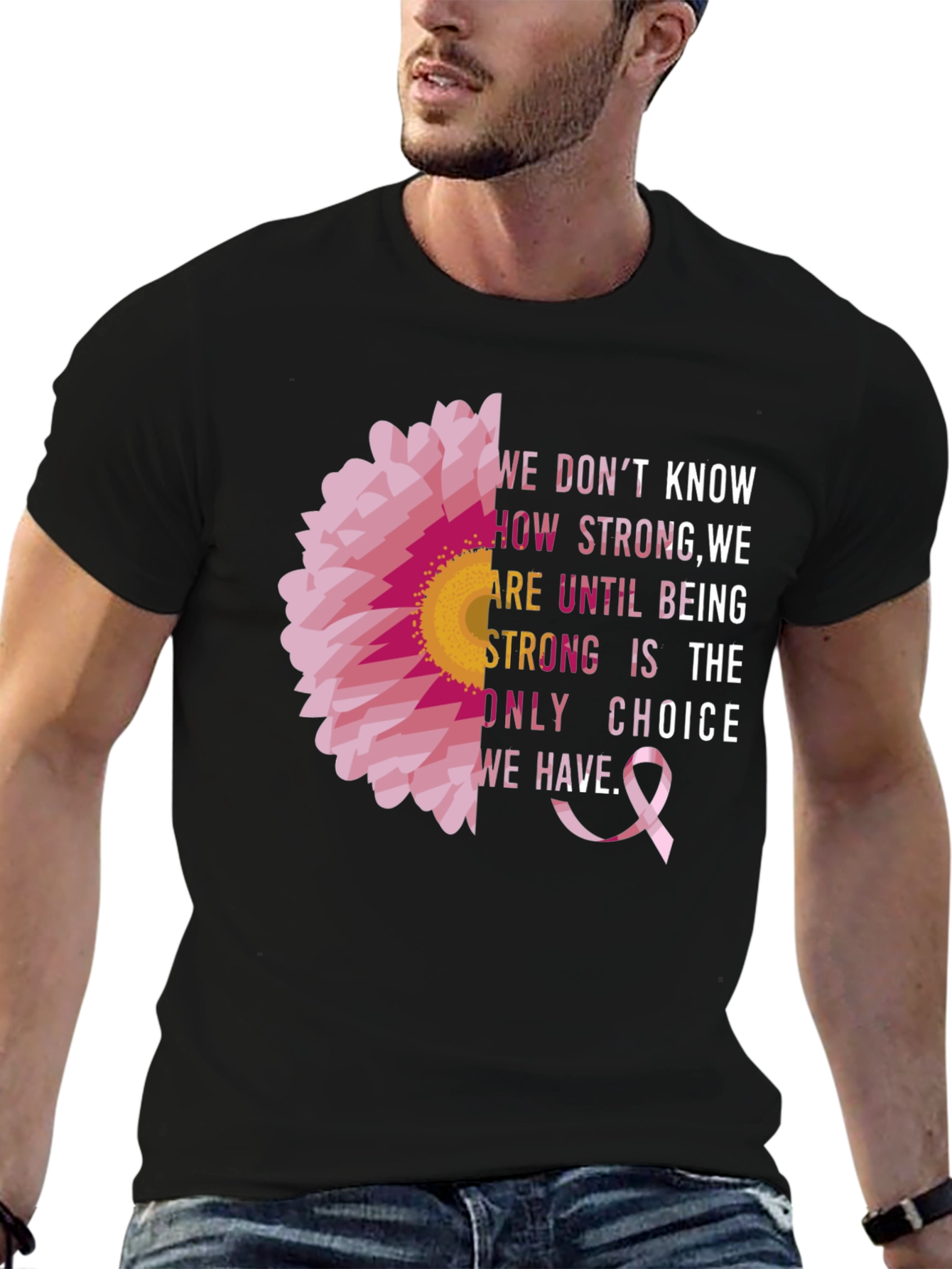 Breast Cancer Awareness T-Shirt Pink Ribbon