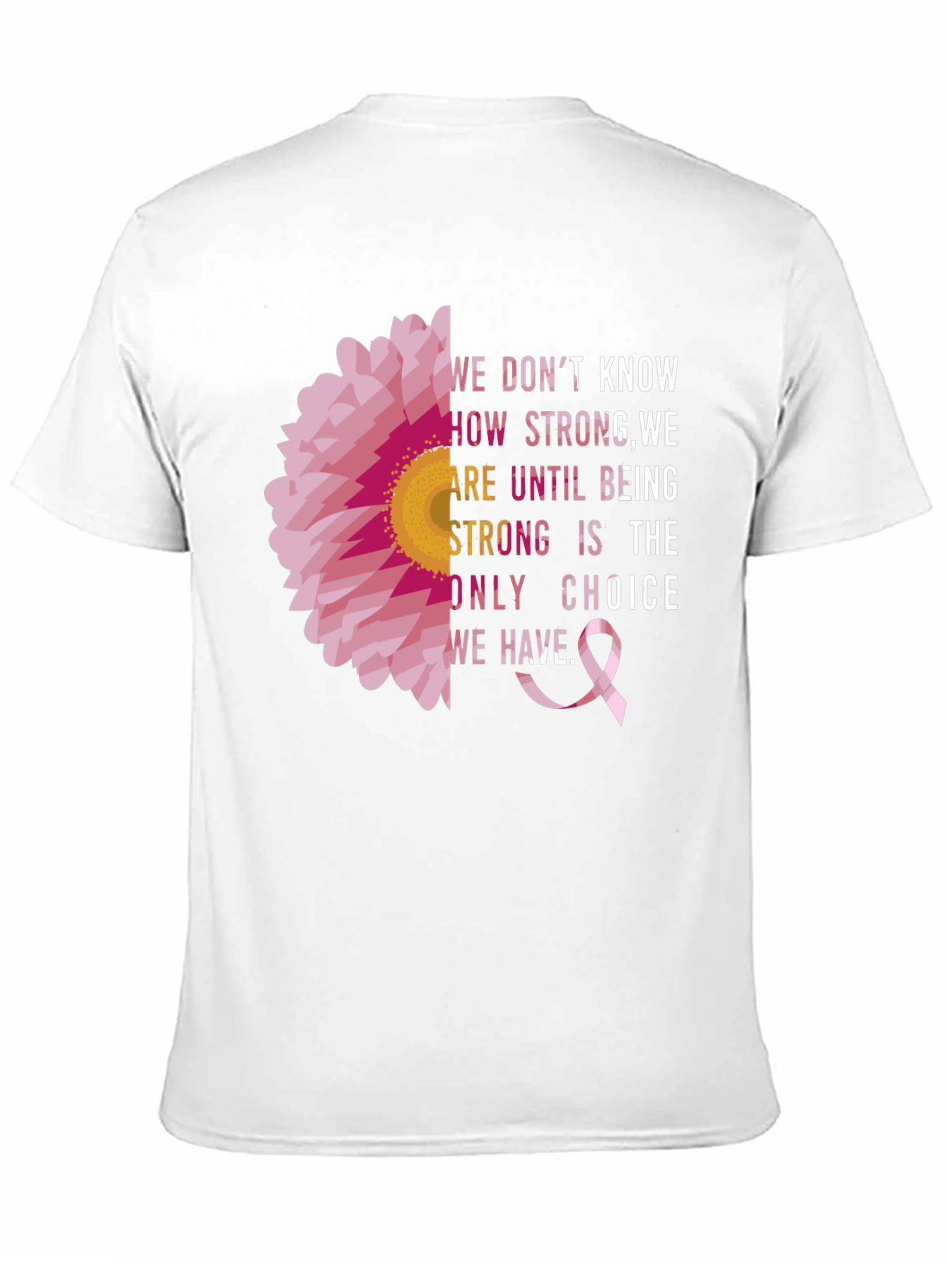 Breast Cancer Awareness T-Shirt Pink Ribbon