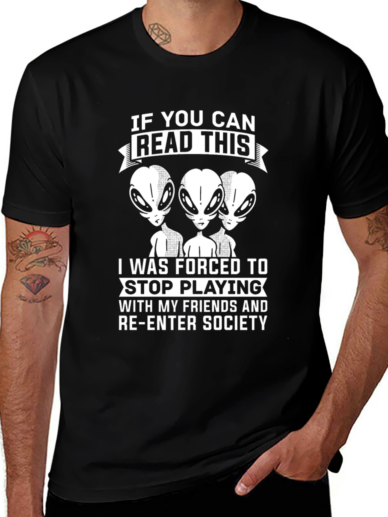 Alien T-Shirt - Read This & Re-Enter Society