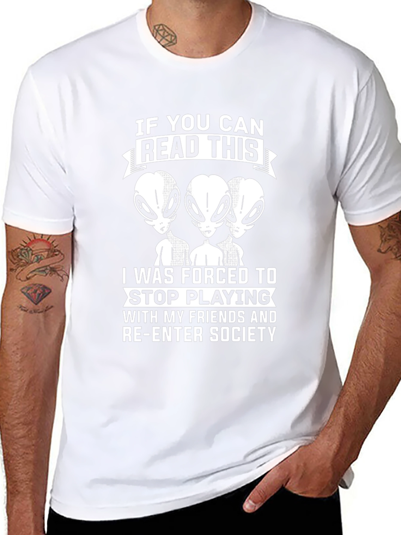 Alien T-Shirt - Read This & Re-Enter Society