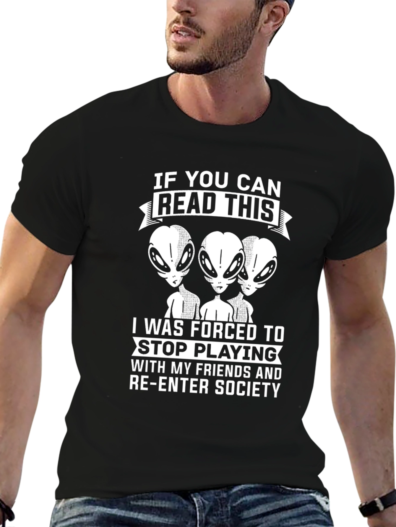 Alien T-Shirt - Read This & Re-Enter Society