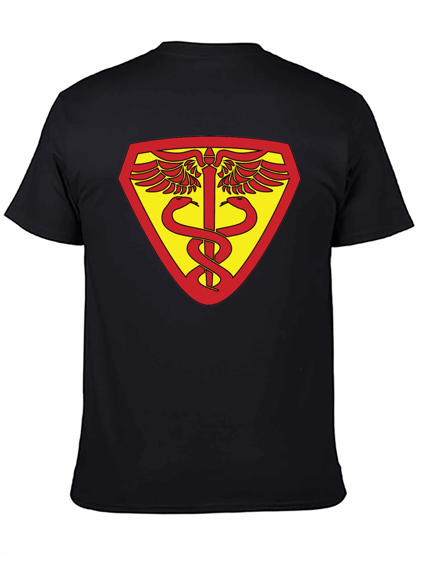 Medical Symbol Shield Graphic Black T-Shirt