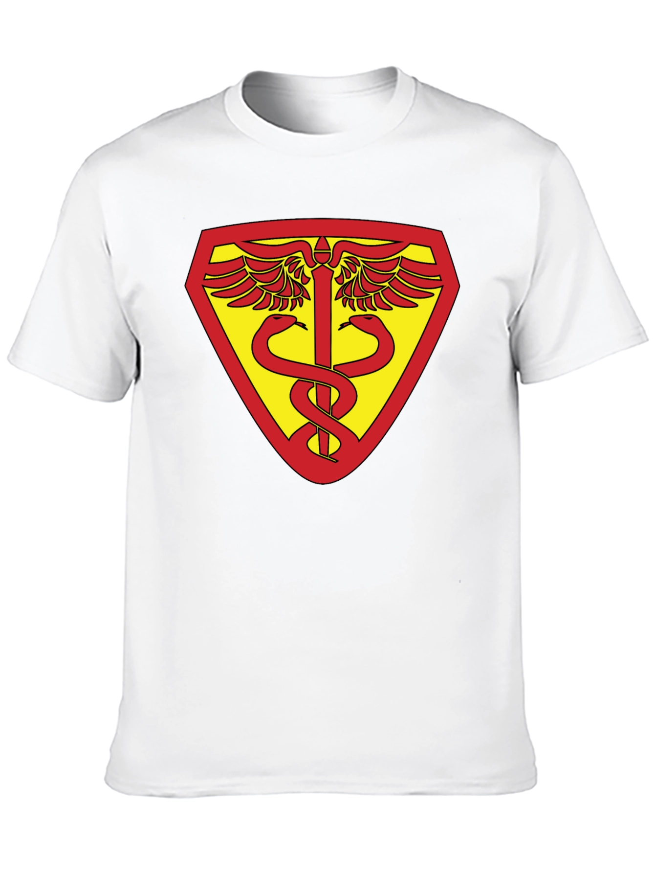 Medical Symbol Shield Graphic Black T-Shirt