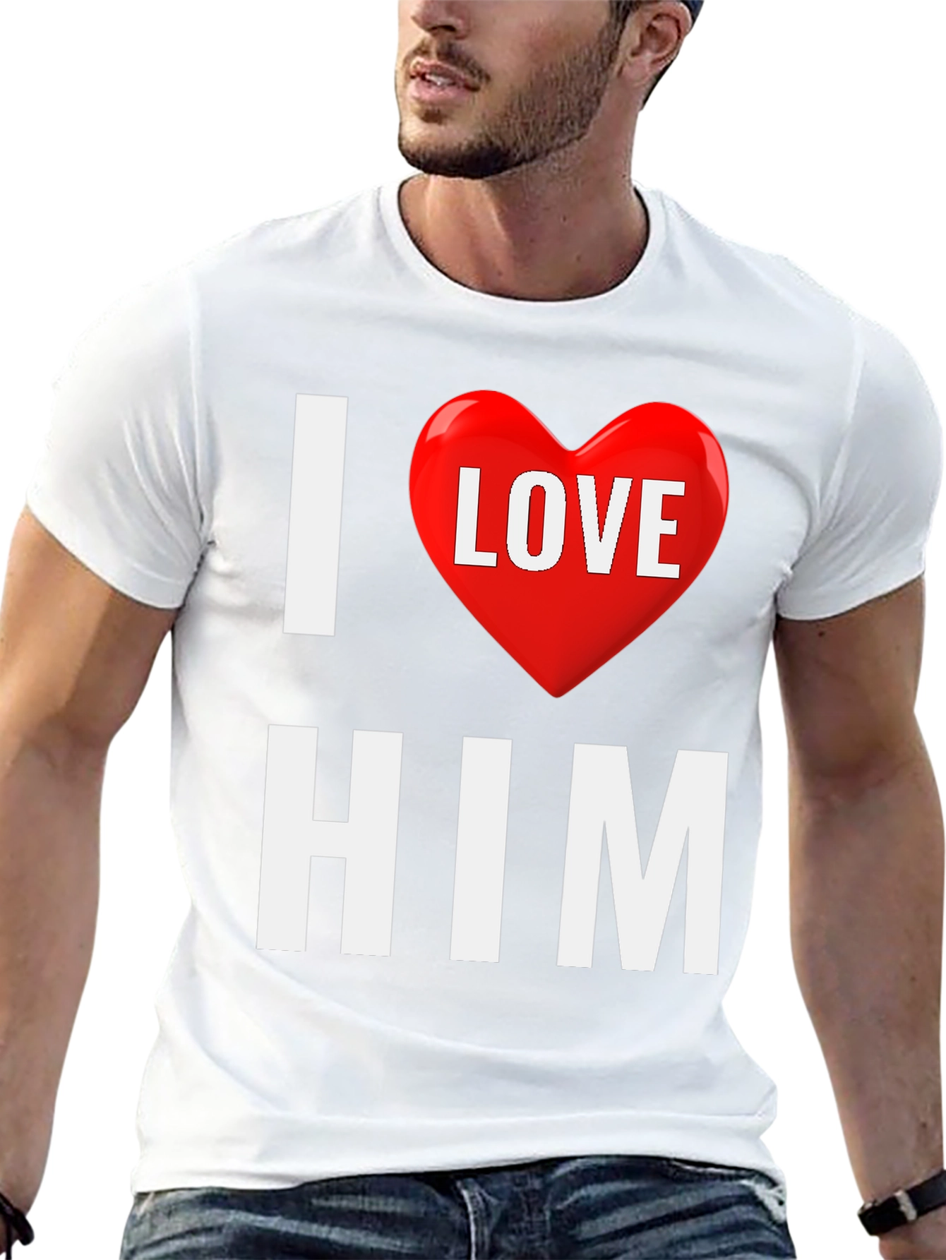 I Love Him T-Shirt - Valentines Gift