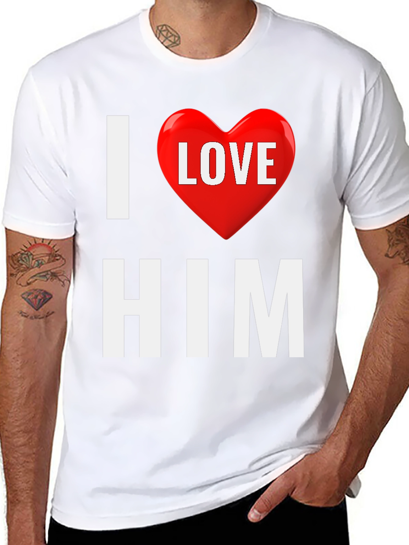 I Love Him T-Shirt - Valentines Gift
