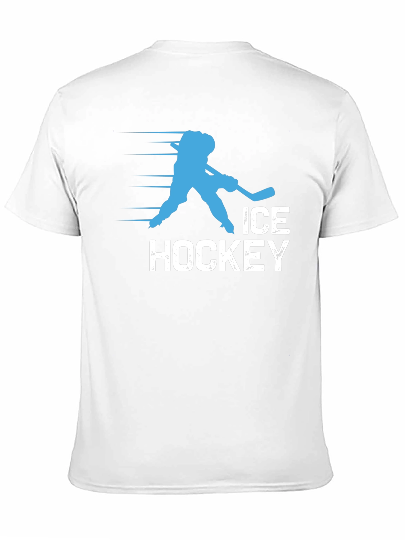 Ice Hockey Graphic Tee - Black Cotton T-Shirt