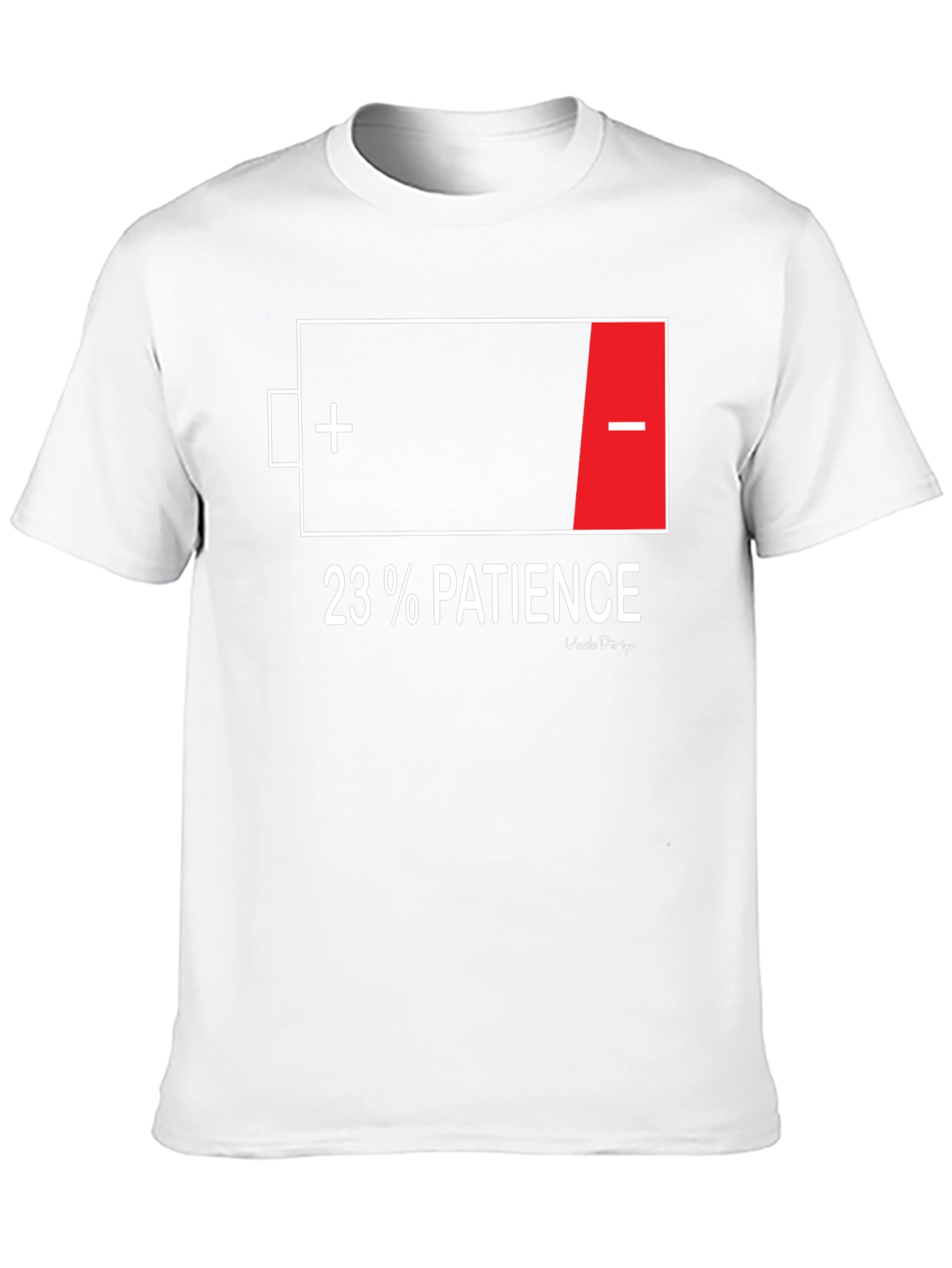 23% Patience Funny Graphic T-Shirt - Black