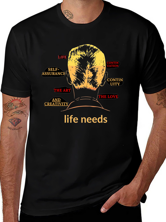 Life Needs Graphic T-Shirt - Black