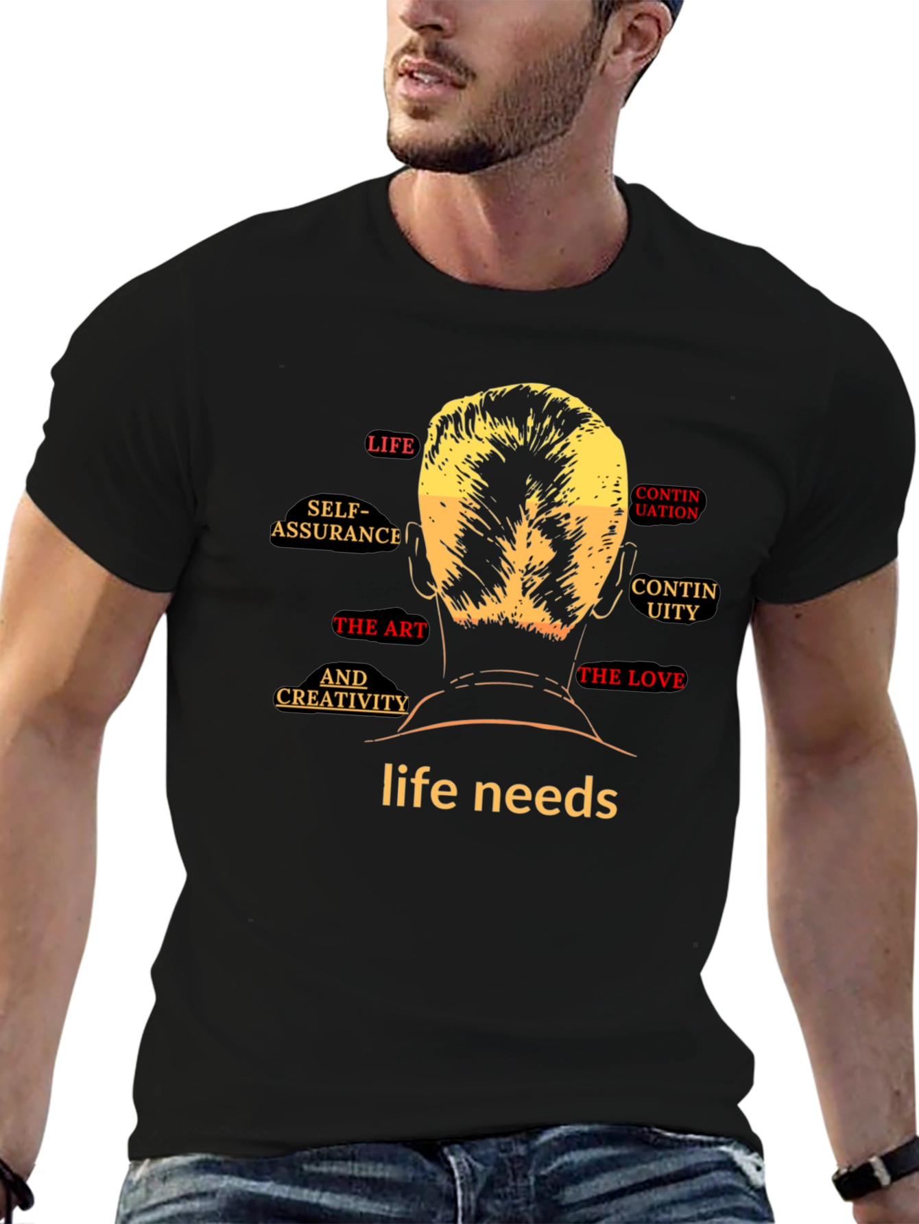 Life Needs Graphic T-Shirt - Black