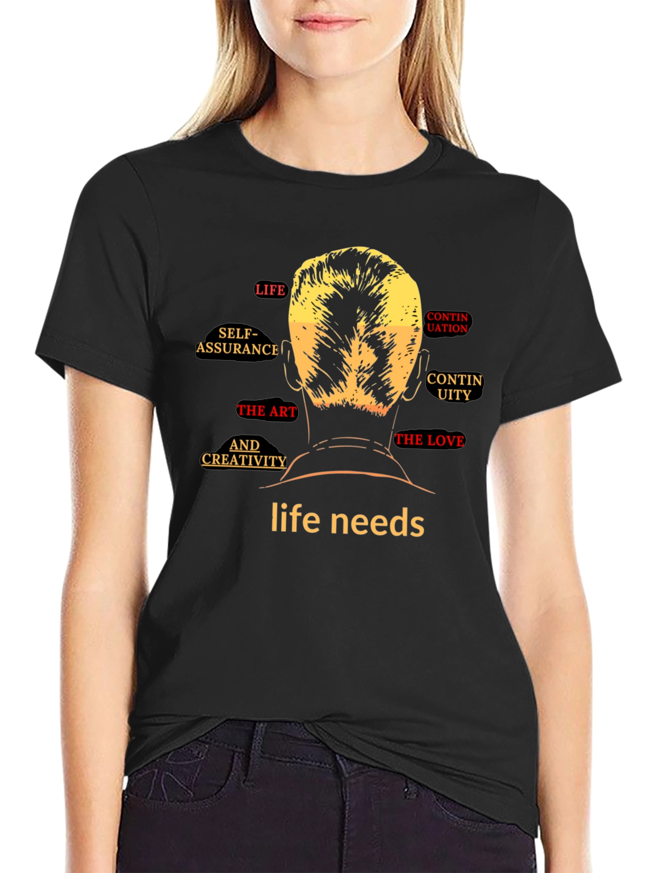 Life Needs Graphic T-Shirt - Black