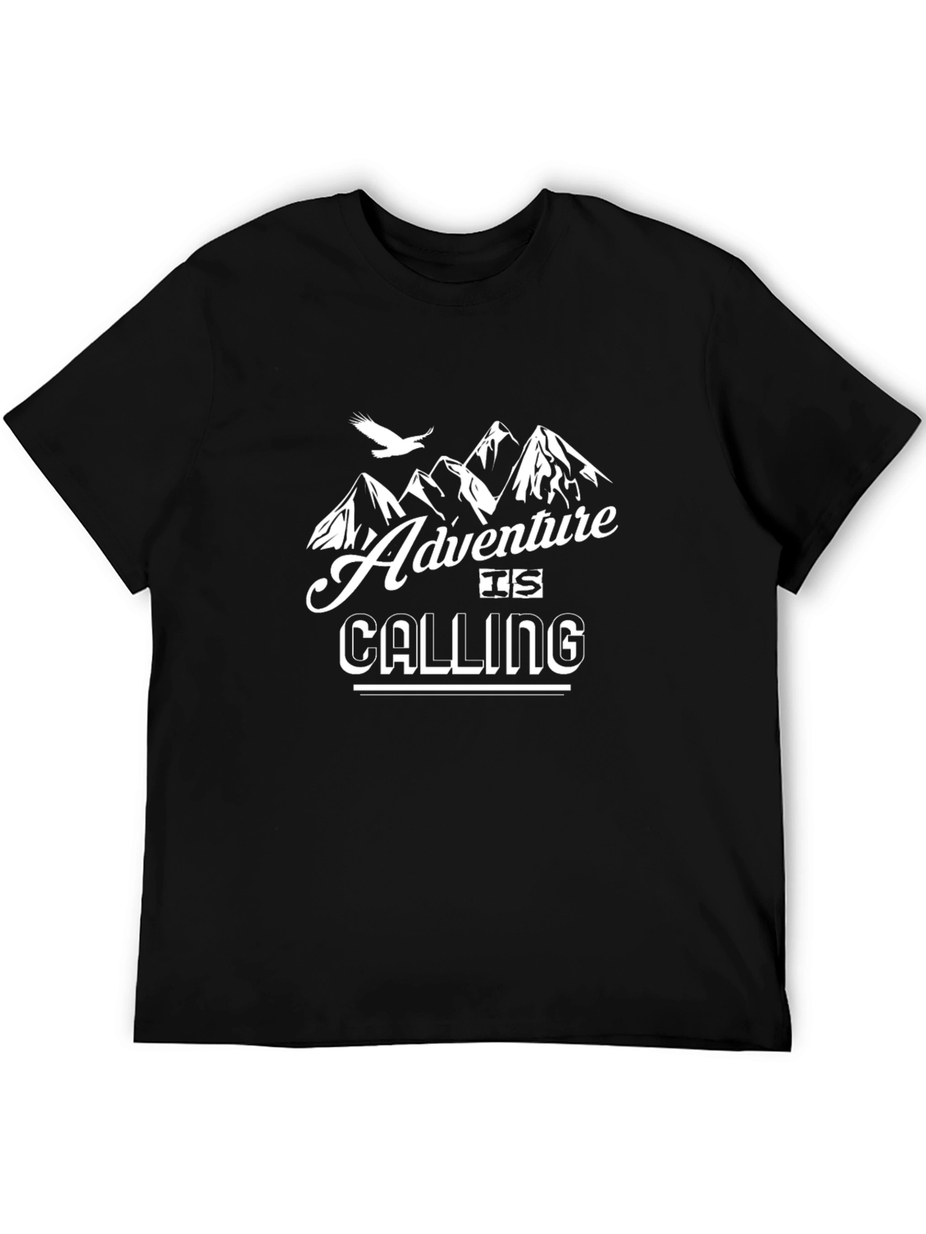 Adventure Calling Black T-Shirt - Mountain Graphic Tee