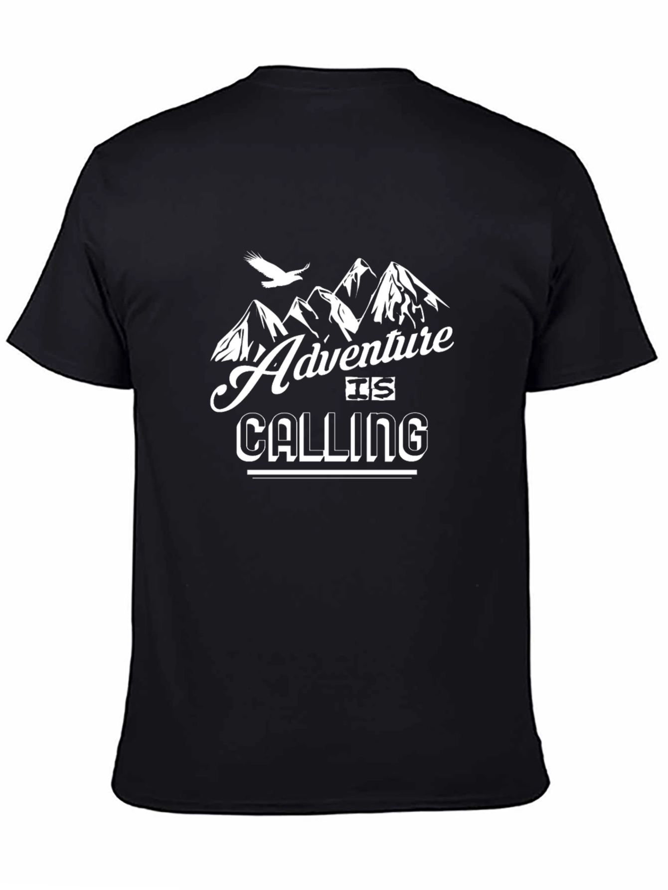 Adventure Calling Black T-Shirt - Mountain Graphic Tee